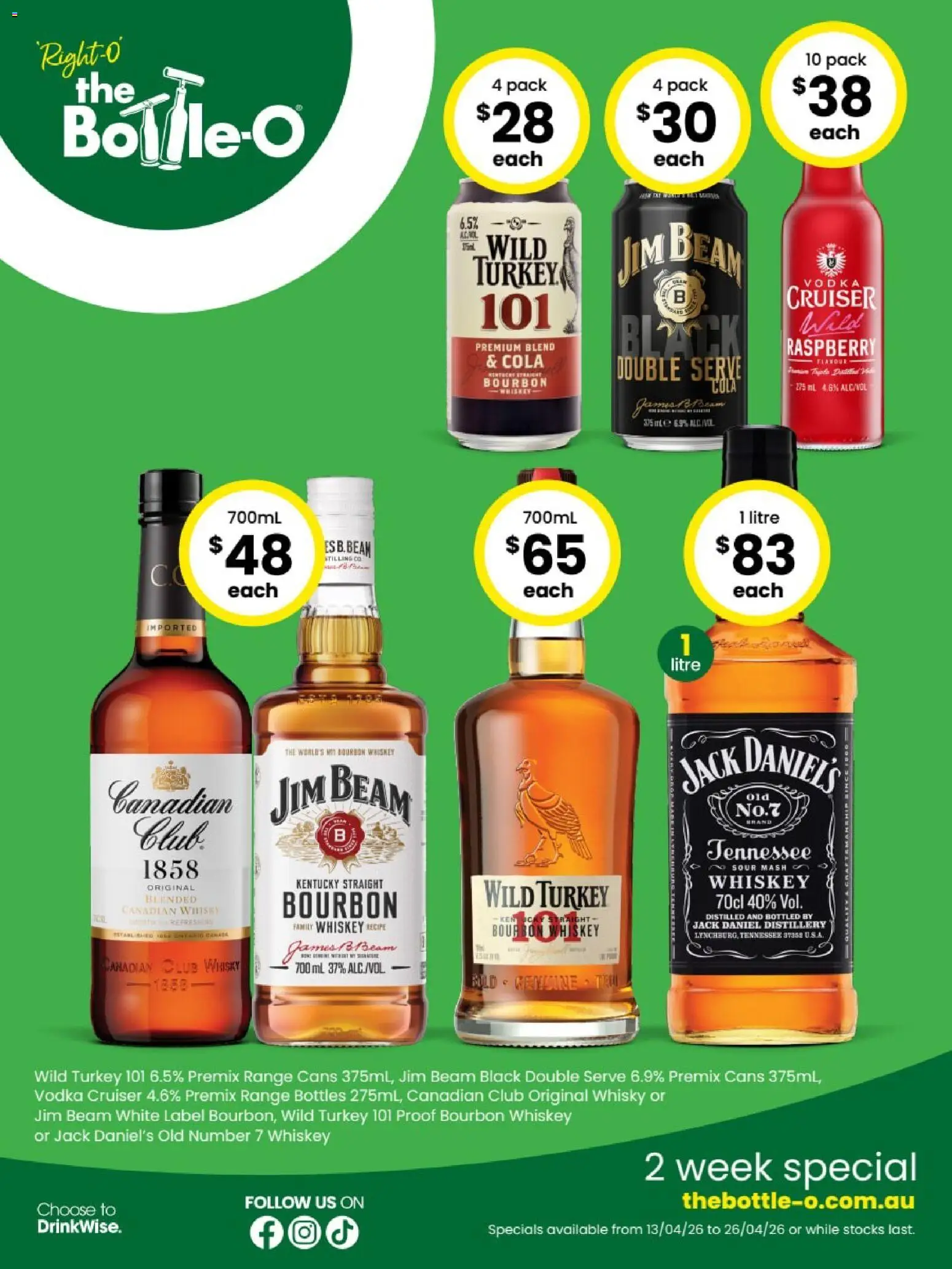 The Bottle-O catalogue - valid from 13.04.2026 | Page: 3 | Products: Bourbon, Whiskey, Turkey, Raspberry