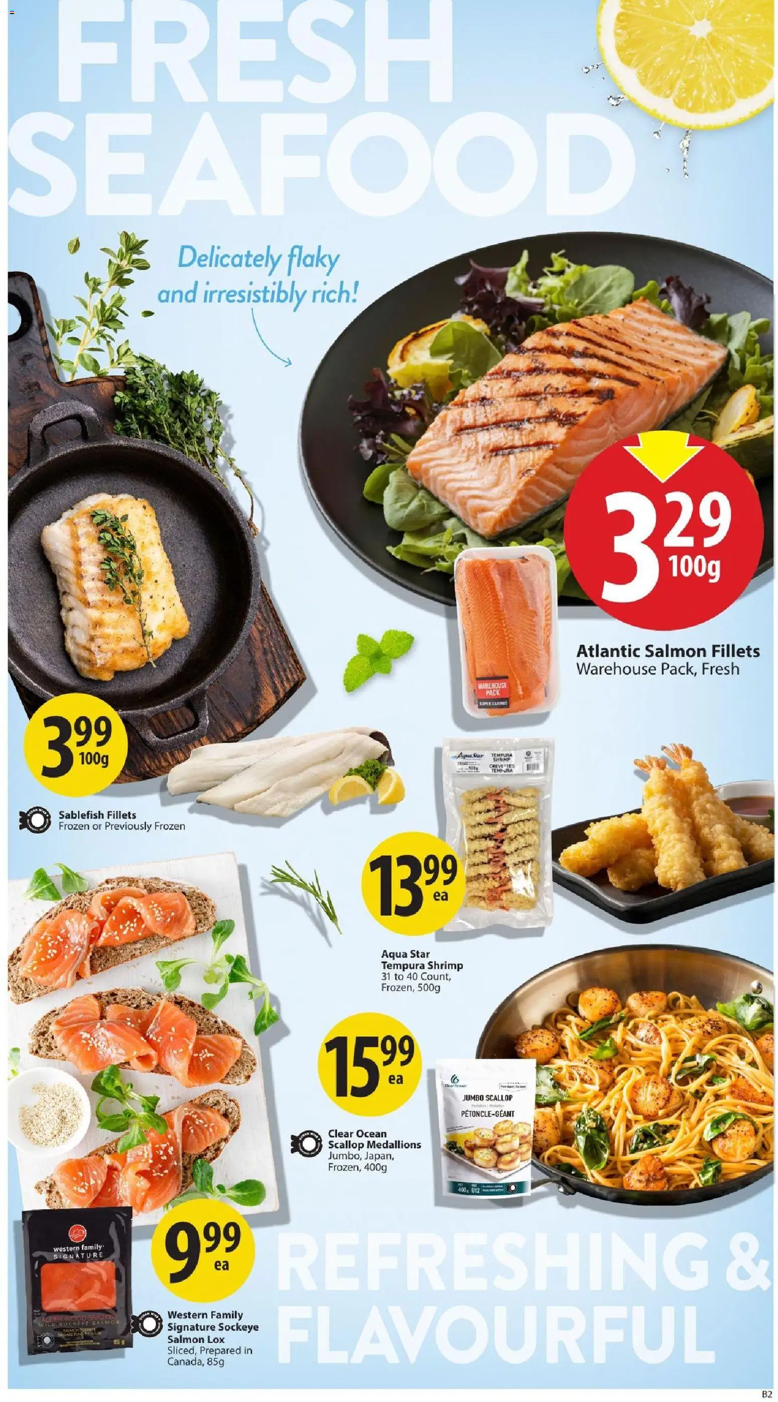 Save on foods flyer valid from Aug 20, 2026 | Page: 9 | Products: Seafood, Salmon, Shrimp