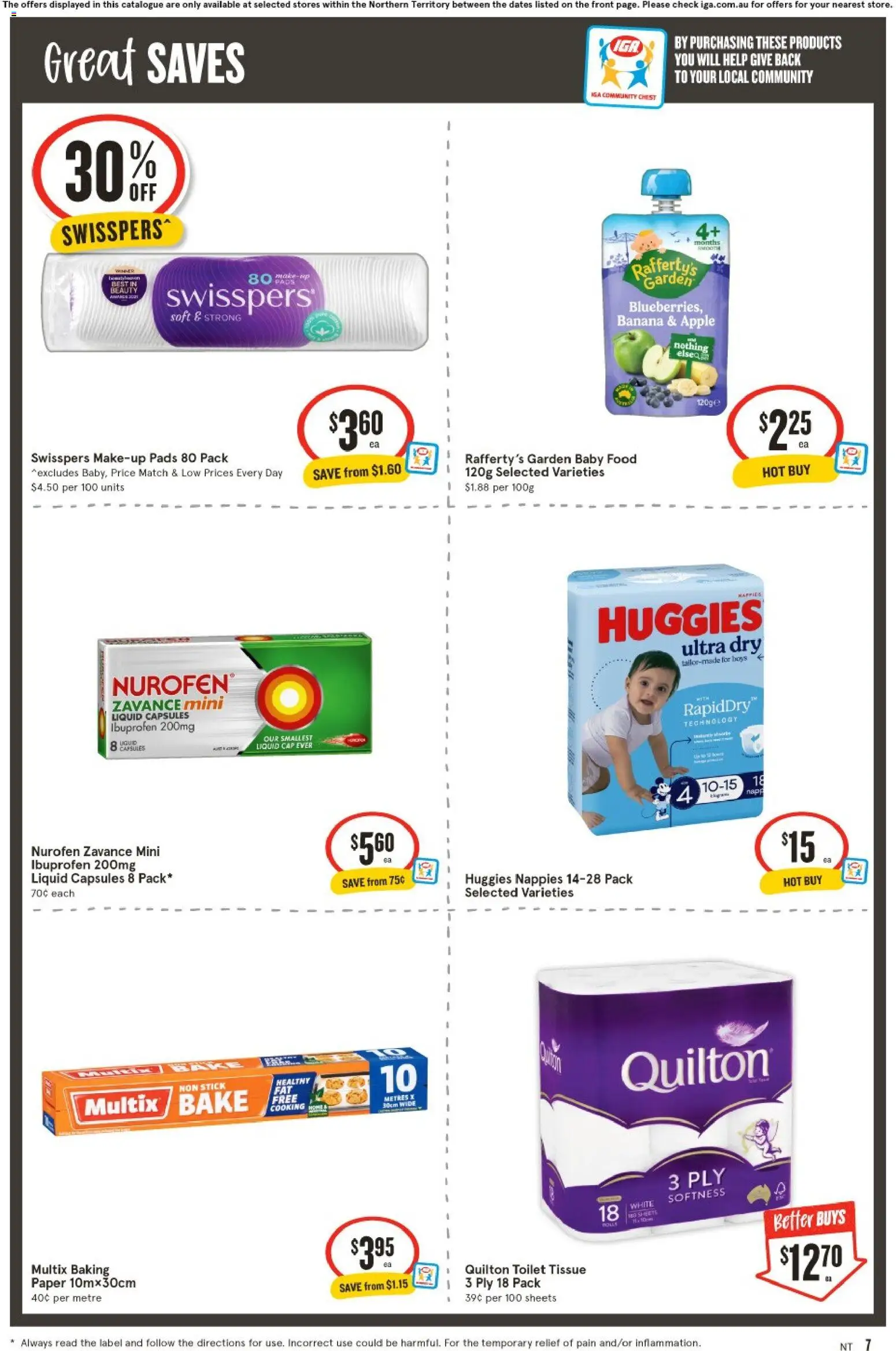 IGA catalogue - valid from 10.06.2026 | Page: 8 | Products: Toilet, Nappies, Baby food, Cap