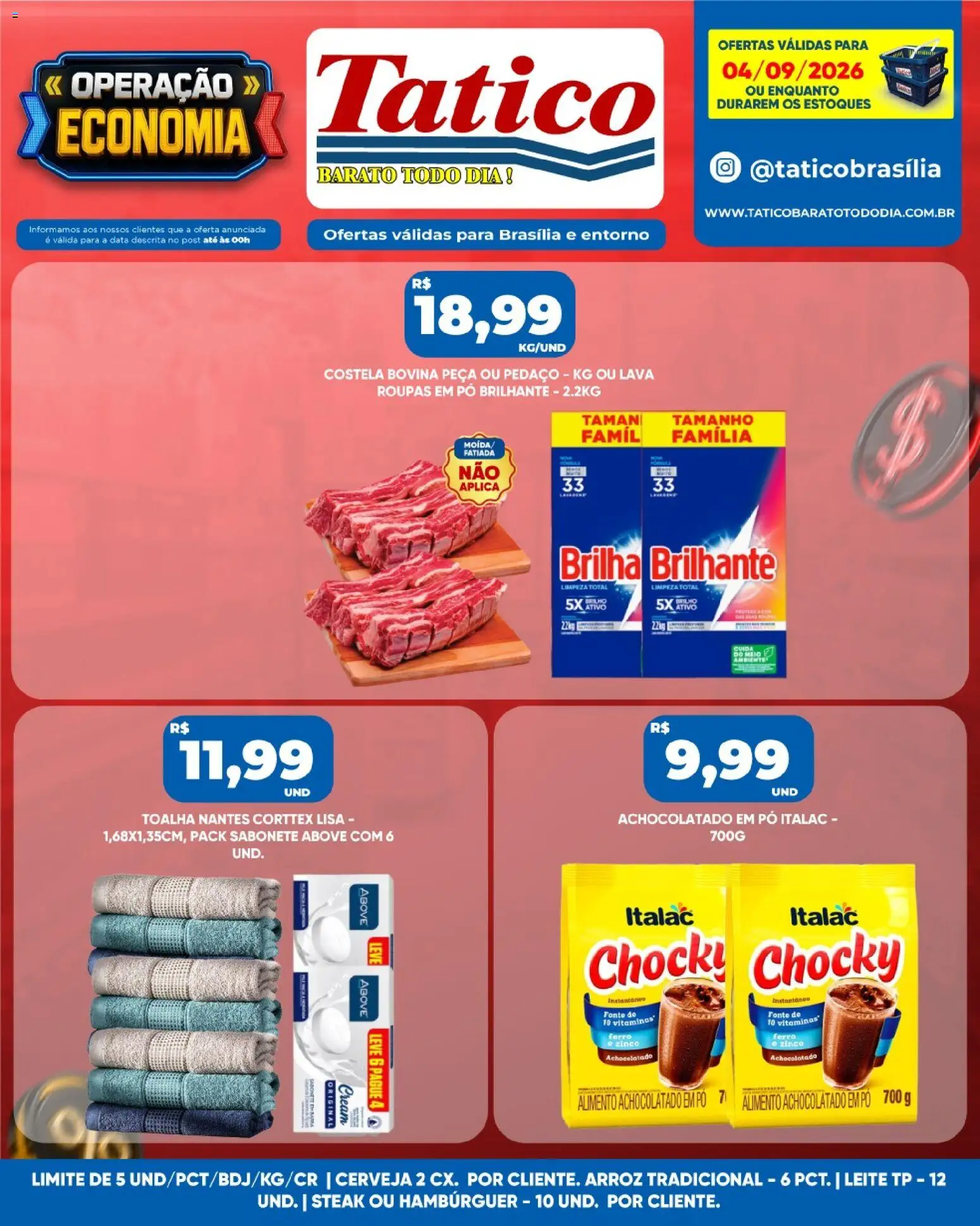 Tatico Folheto - válido de 05/09/2026 | Página: 31 | Produtos: Costela bovina, Leite, Hambúrguer, Sabonete