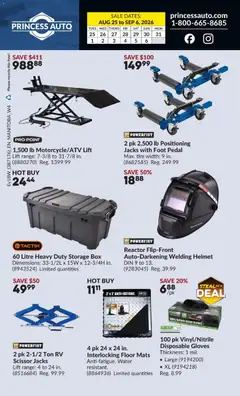 Preview of Princess Auto flyer - 2 Week Sale! from shop Princess Auto valid from Aug 25, 2026 | Page: 96