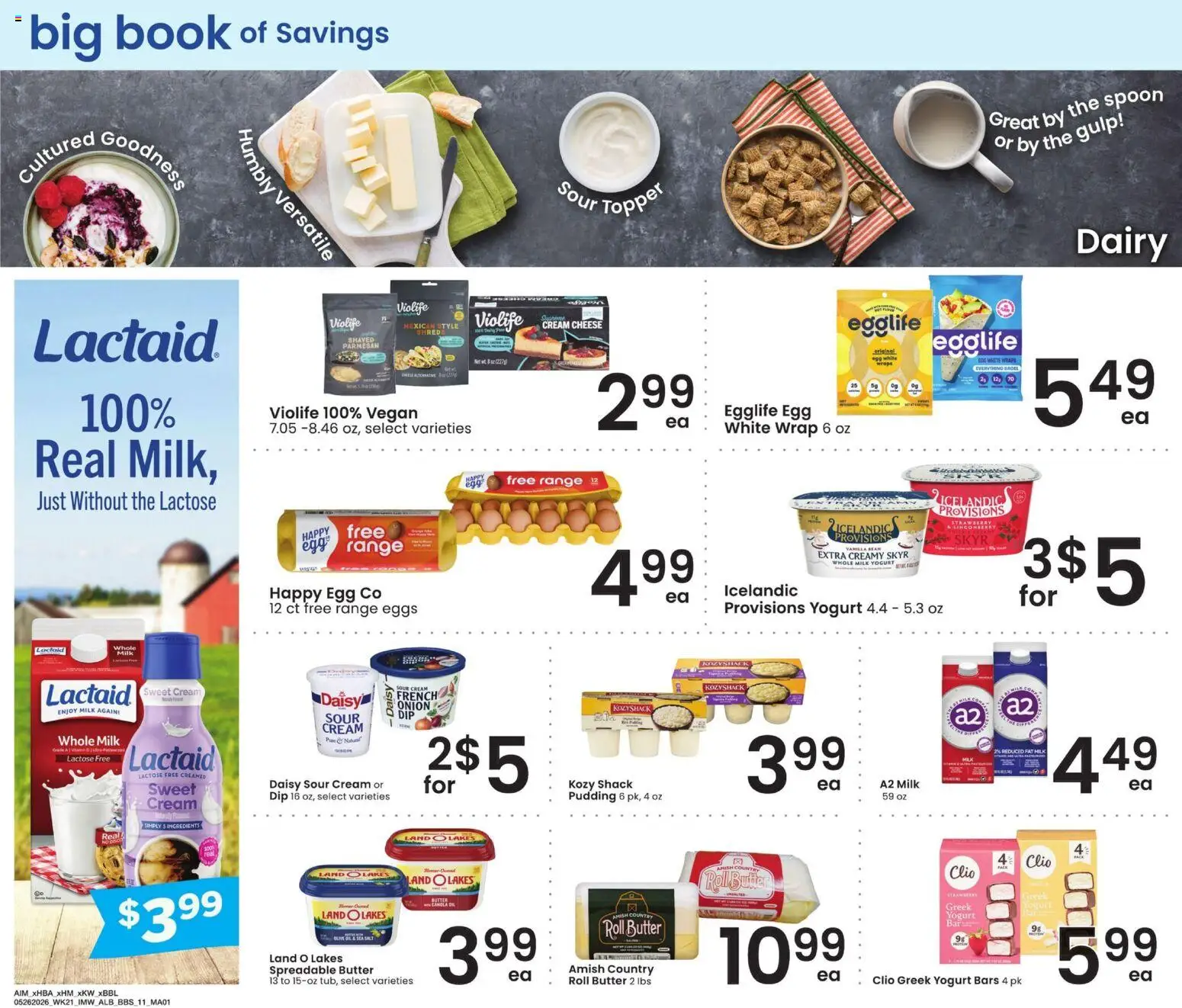 Albertsons Big Book of Savings - valid from 26.05.2026 | Page: 11 | Products: Eggs, Sour cream, Cream, Salt