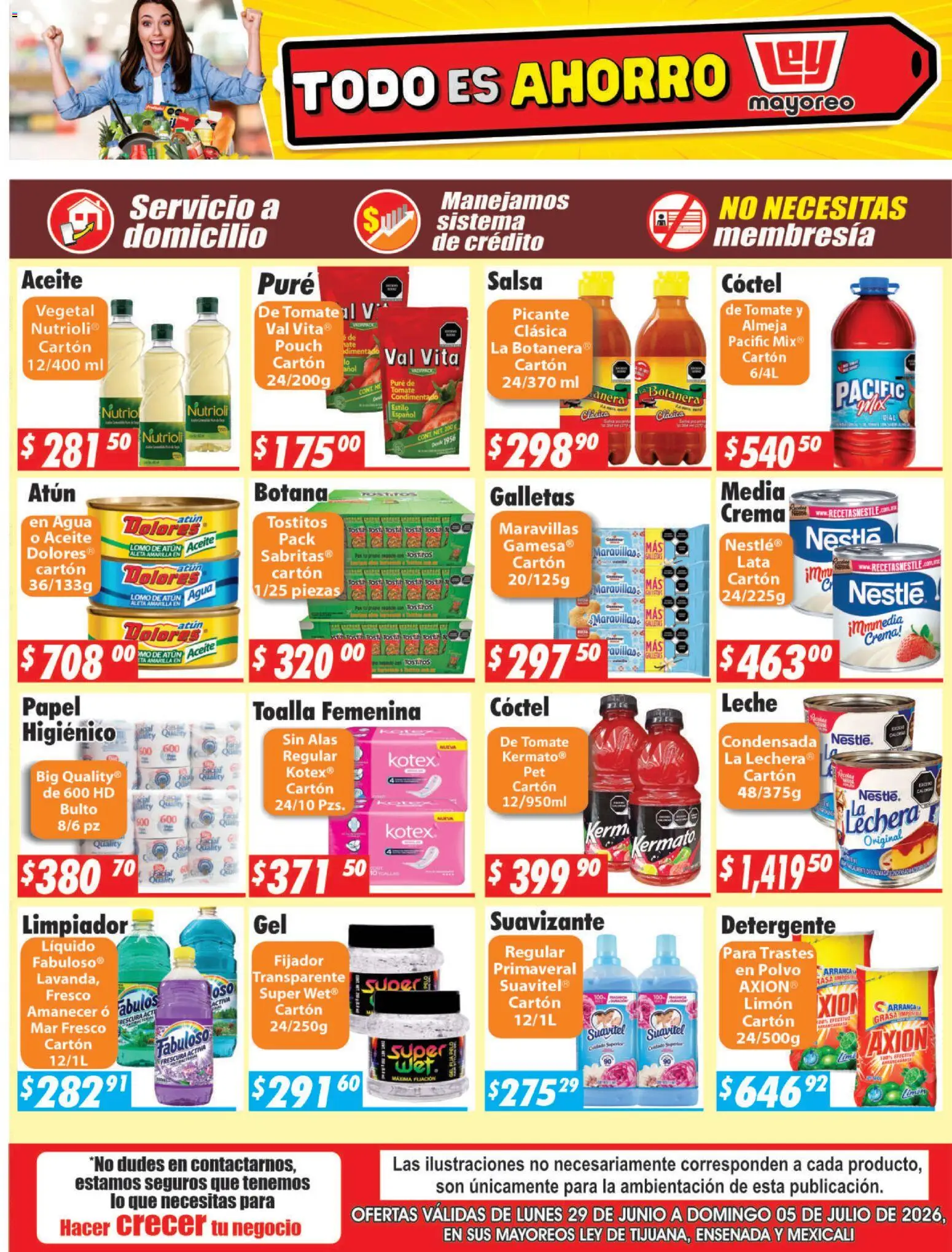 Nuevas ofertas de Casa Ley válidas en toda la República Mexicana desde el 29/06/2026. ¡Encuentra las mejores ofertas en Casa Ley folleto Frontera! | Página: 2 | Productos: Leche, Aceite, Galletas, Toalla