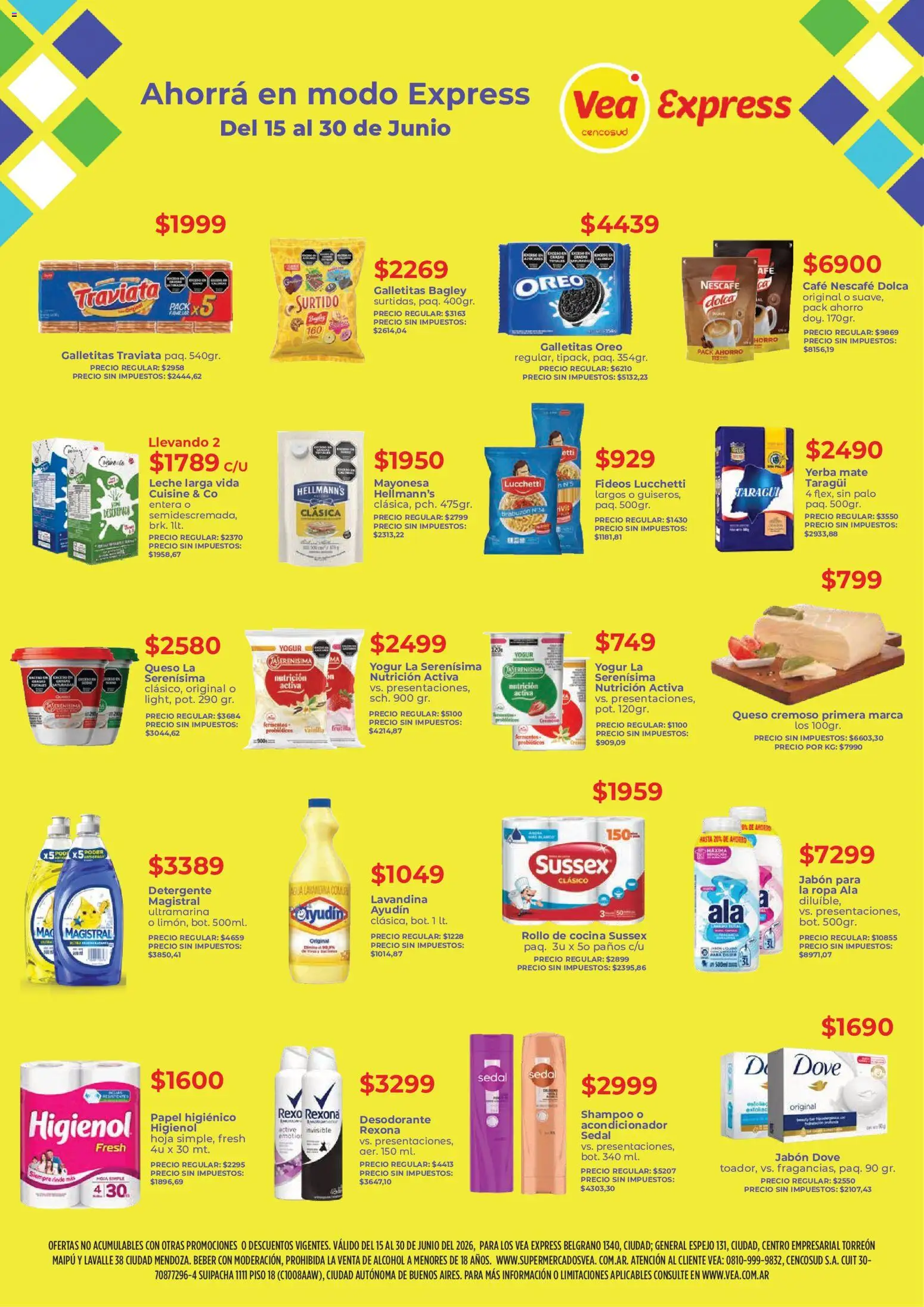 Vea - Folleto Vea Express Mendoza │ válido desde el 15.06.2026 | Página: 1 | Productos: Frutilla, Acondicionador, Leche, Yogur