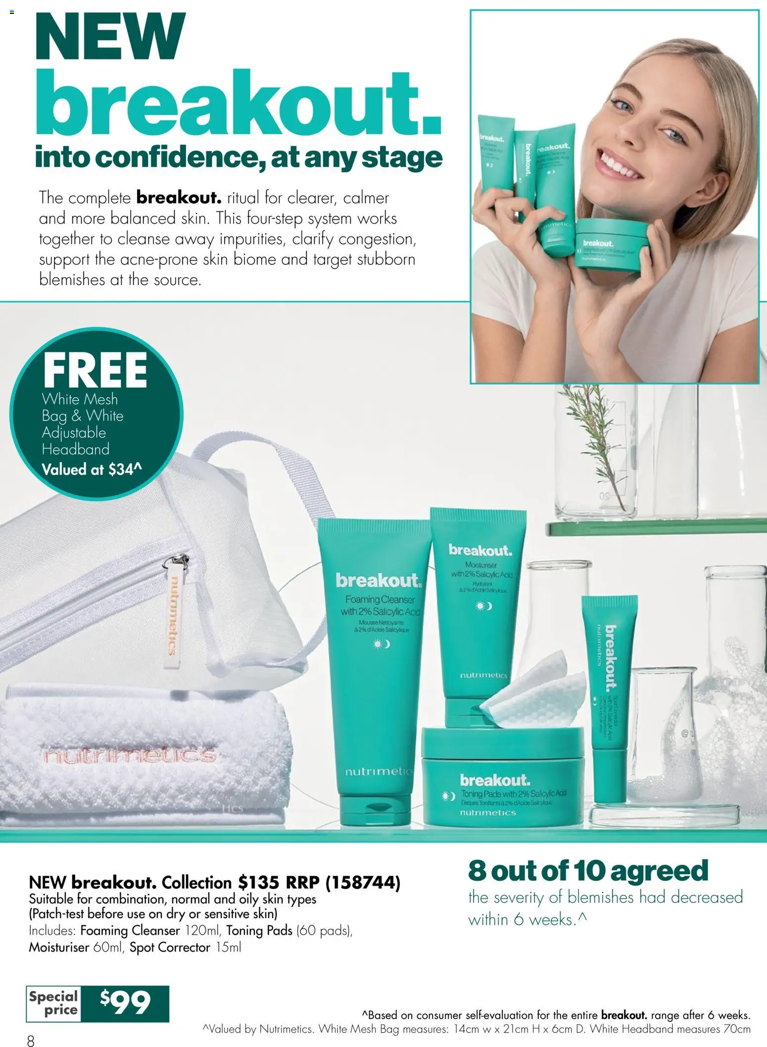 Nutrimetics catalogue - valid from 16/08/2026 | Page: 8 | Products: Moisturiser, Corrector, Mousse, Sensitive skin