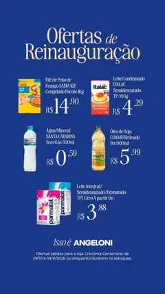 Angeloni ofertas Reinauguração - Pré-Visualização do folheto da loja Angeloni, válido de 29/10/2026