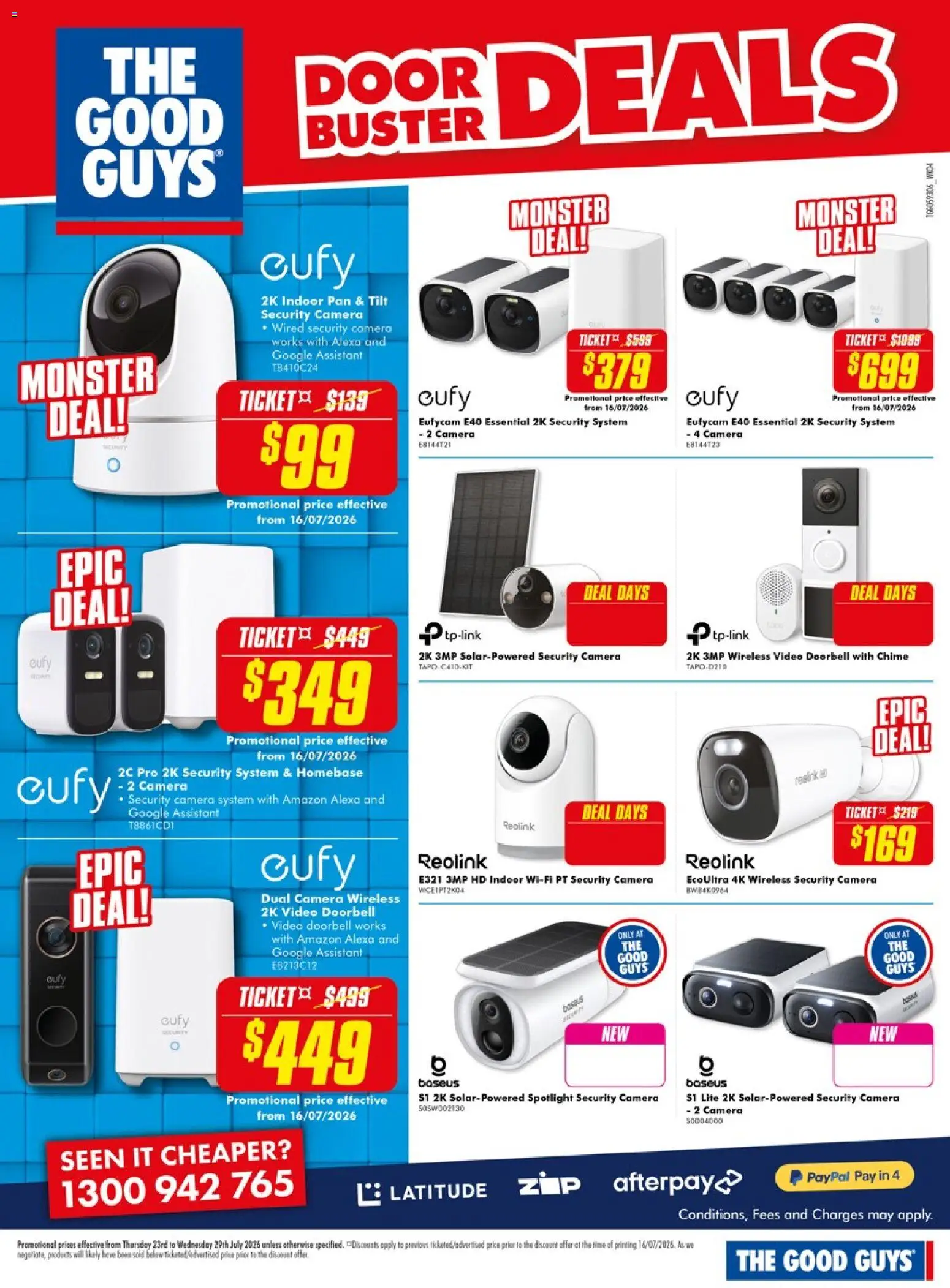 The Good Guys catalogue - valid from 23/07/2026 | Page: 8 | Products: Door, Doorbell, Camera
