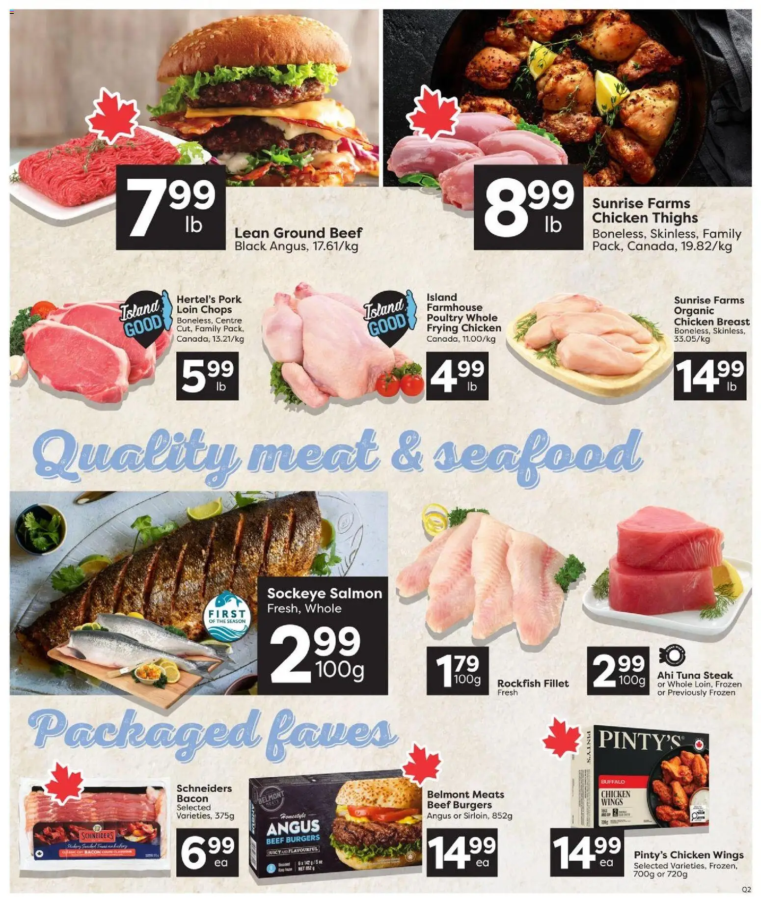 Quality Foods flyer valid from Jul 9, 2026 | Page: 4 | Products: Beef, Chicken wings, Chicken, Pork