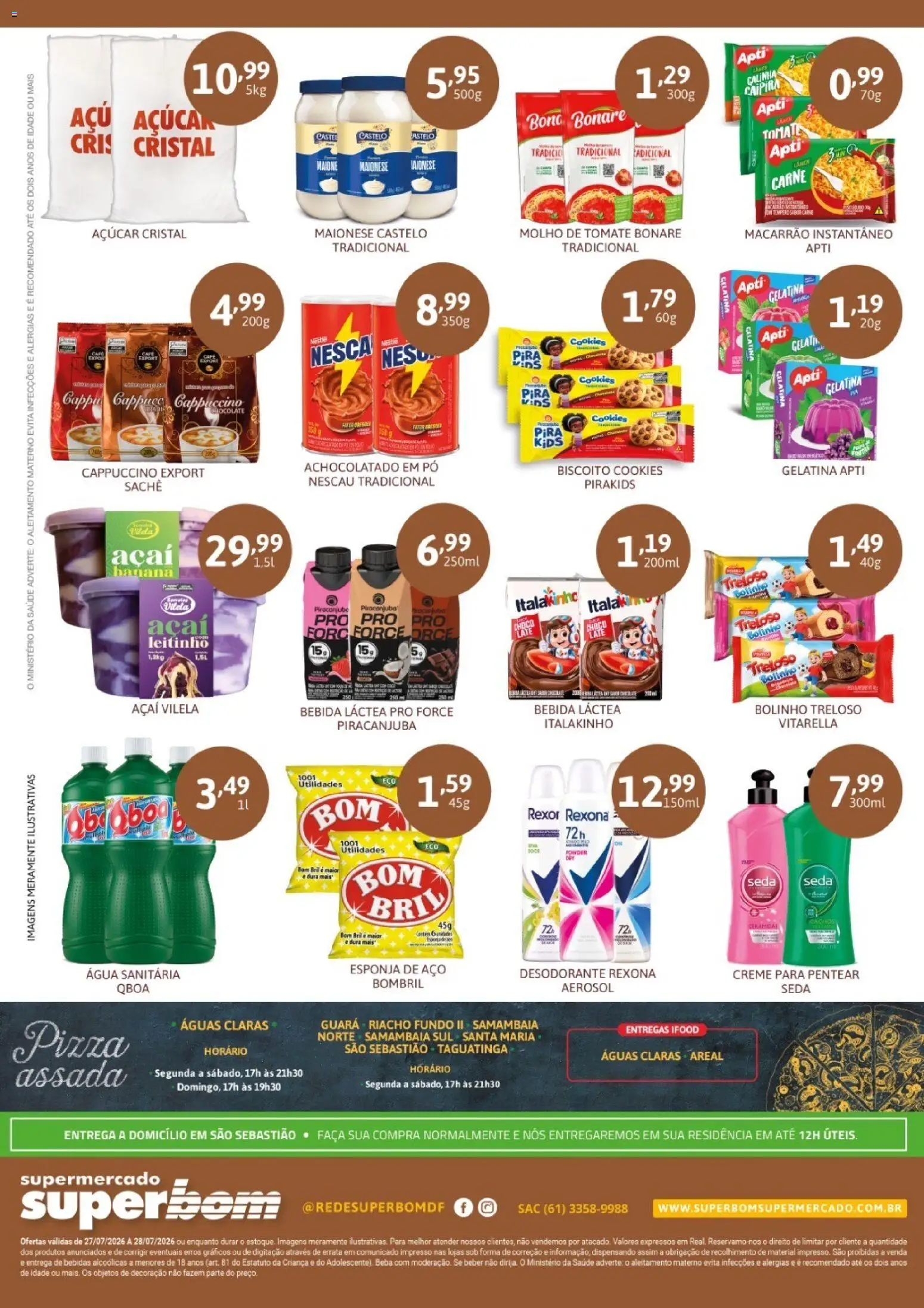 Superbom Folheto - válido de 27/07/2026 | Página: 2 | Produtos: Nescau, Café, Rexona, Açúcar
