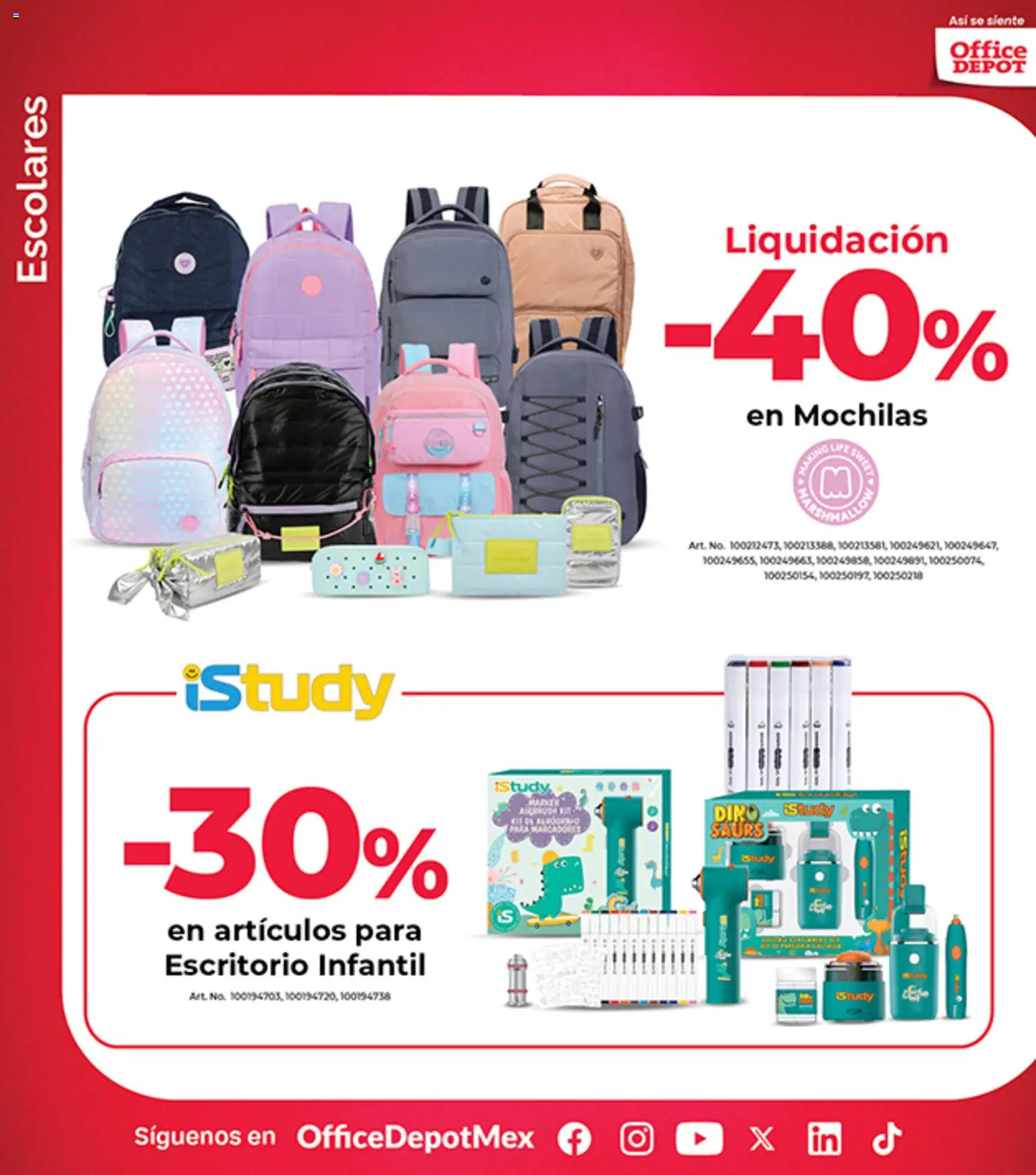 Nuevas ofertas de Office Depot válidas en toda la República Mexicana desde el 01.05.2026. ¡Encuentra las mejores ofertas en Office Depot catálogo! | Página: 9 | Productos: Escritorio