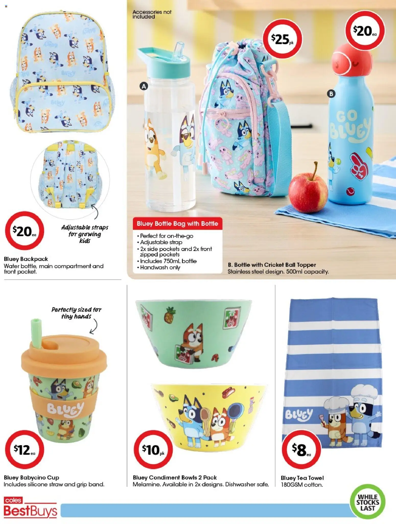 Coles catalogue - valid from 17/07/2026 | Page: 3 | Products: Tea, Water, Backpack, Dishwasher
