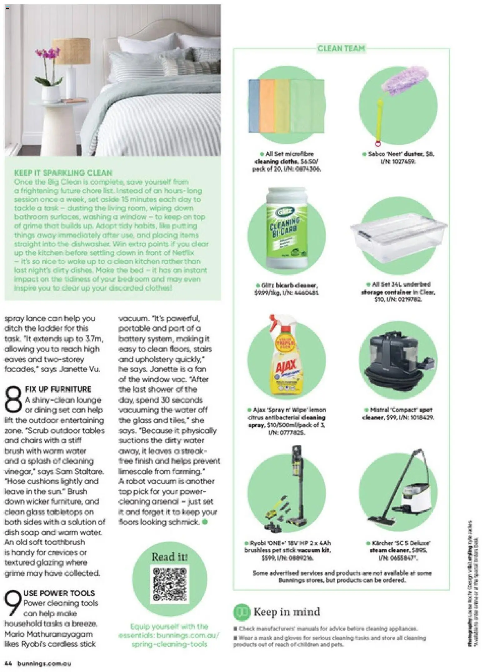 Bunnings Warehouse catalogue - valid from 01/09/2026 | Page: 44 | Products: Dining set, Brush, Scrub, Tools