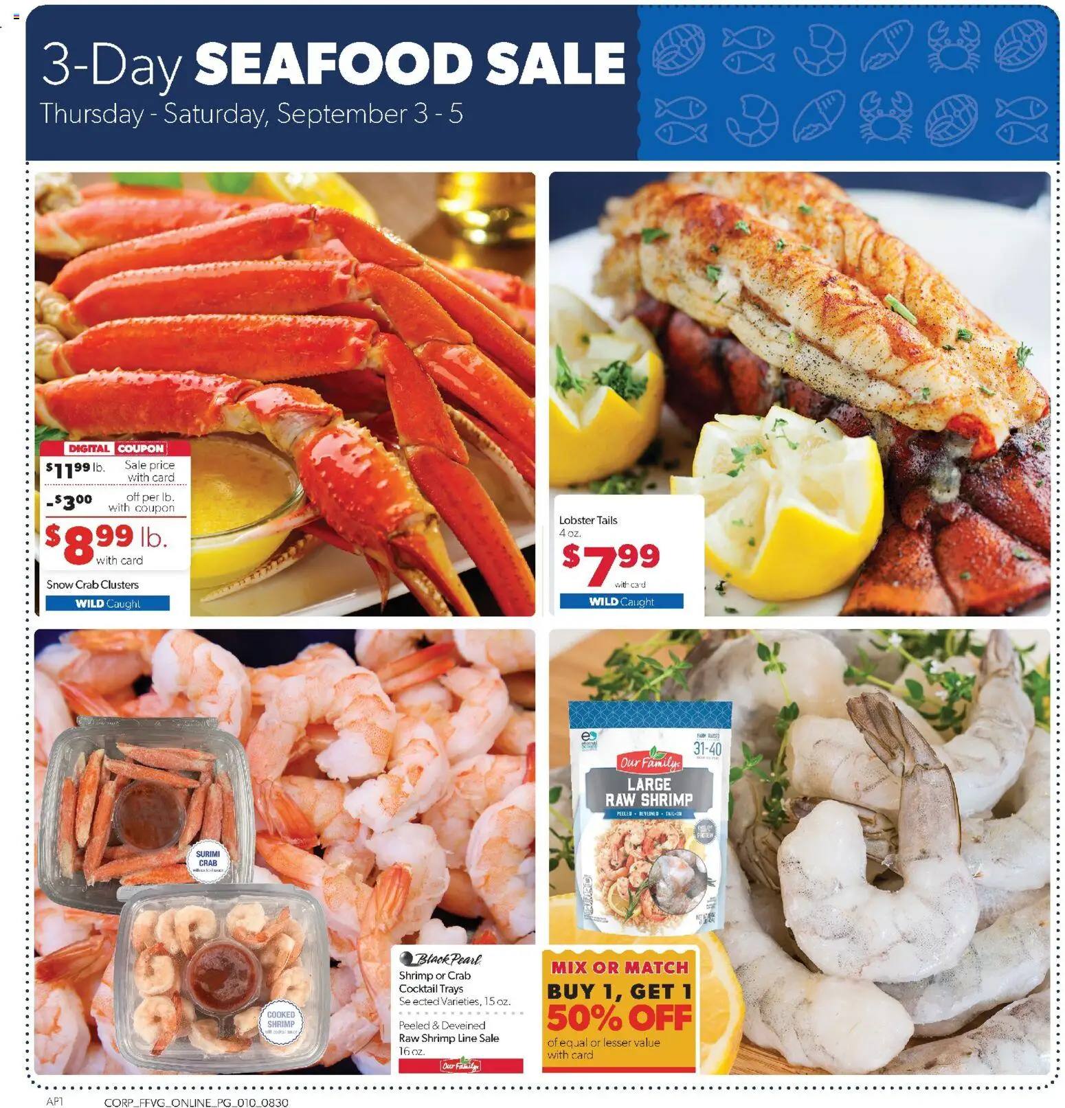 Family Fare Weekly Ad - valid from 08/30/2026 | Page: 8 | Products: Shrimp, Seafood