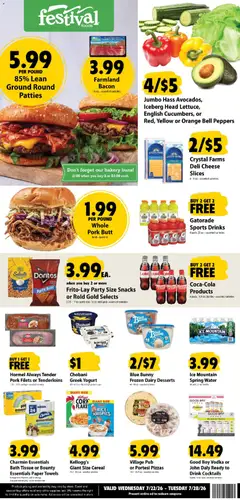 Preview of Festival Foods weekly ads valid from 07/22/2026
