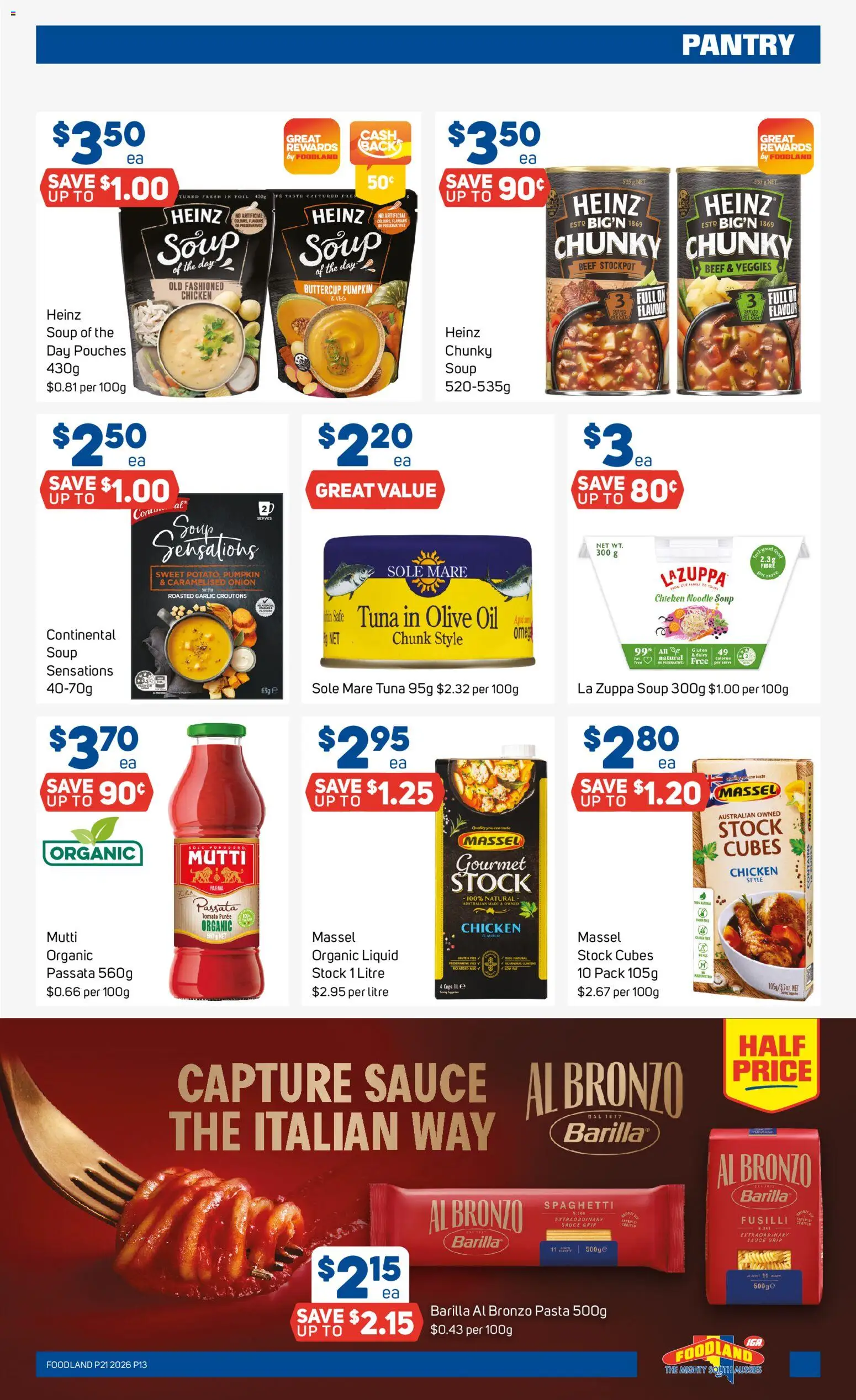 Foodland catalogue - valid from 20.05.2026 | Page: 13 | Products: Dairy, Chicken, Olive oil, Pumpkin