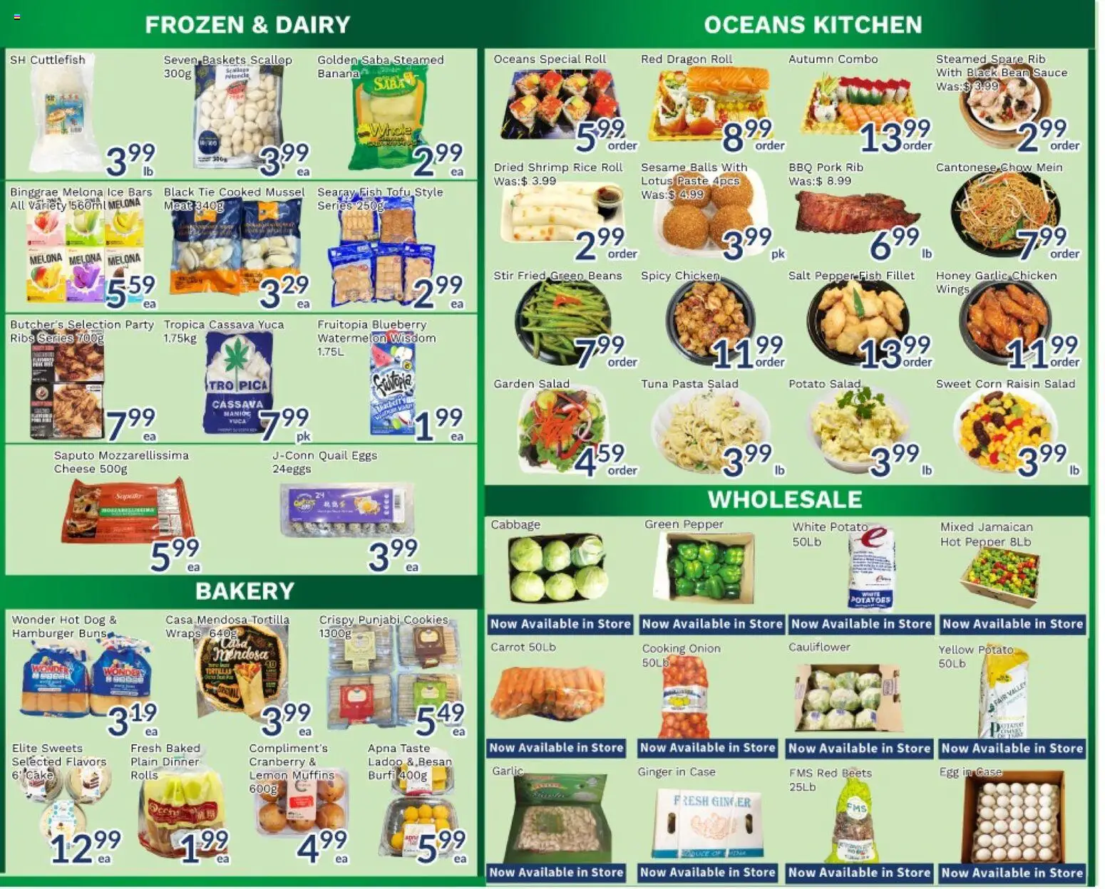 Oceans flyer valid from 12.06.2026 | Page: 4 | Products: Chicken wings, Case, Bakery, Pork