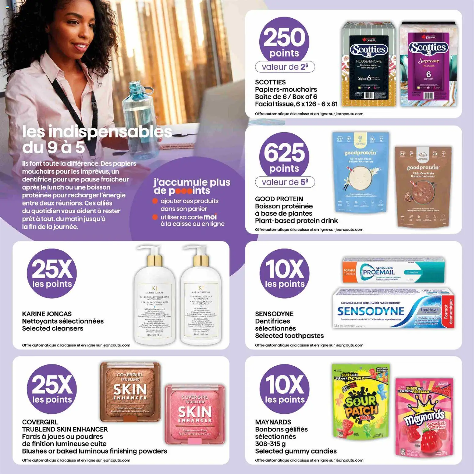 Jean Coutu flyer valid from Aug 6, 2026 | Page: 2 | Products: Candies, Water, Box, Protein
