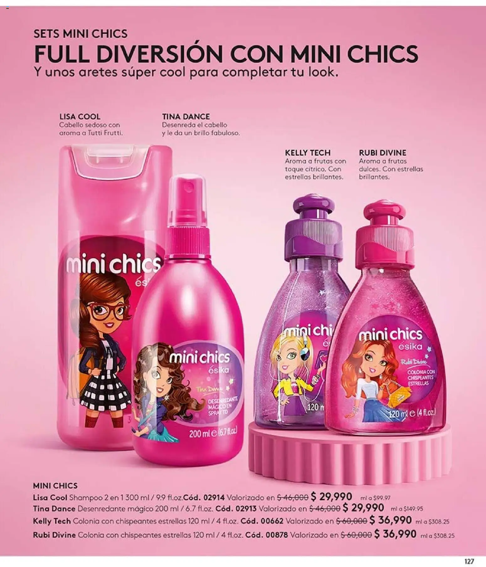 Ésika revista - valida desde el 28/08/2026 | Página: 127 | Productos: Aretes, Shampoo, Brillo