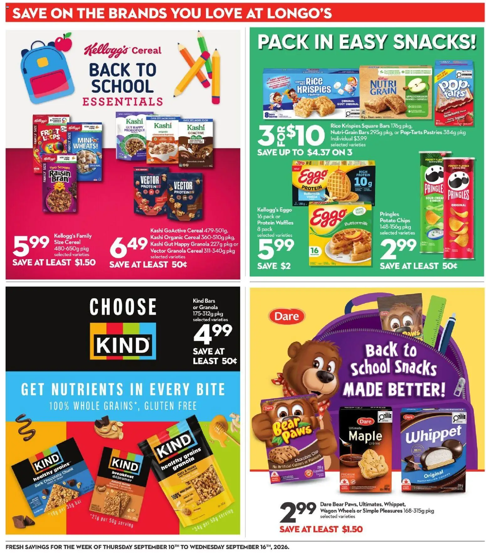 Longo's flyer valid from Sep 10, 2026 | Page: 23 | Products: Grains, Food, Vanilla, Butter