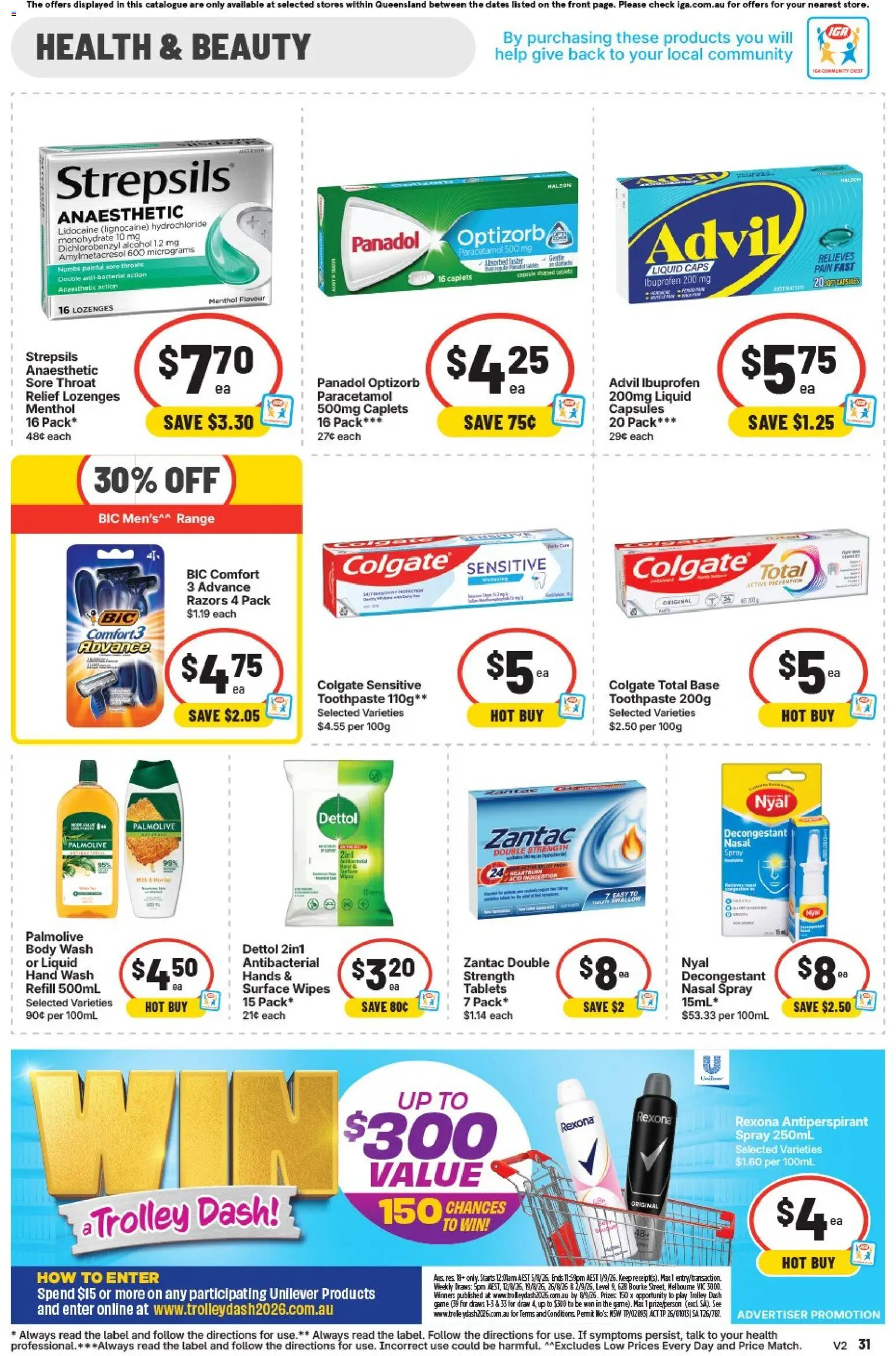 IGA catalogue - valid from 12/08/2026 | Page: 31 | Products: Antiperspirant, Toothpaste, Capsules, Razors