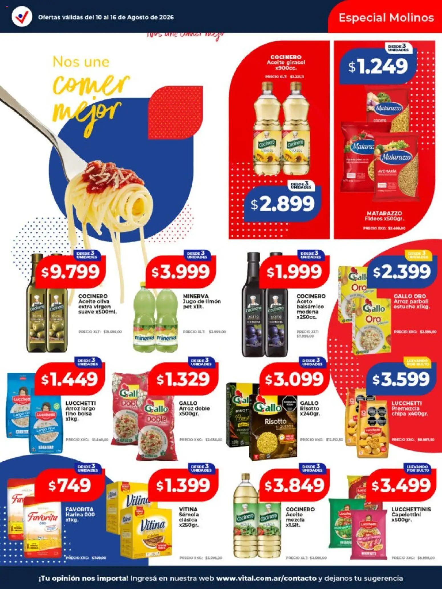 Vital - Ofertas San Justo │ válido desde el 10/08/2026 | Página: 16 | Productos: Aceite, Sémola, Oliva, Estuche