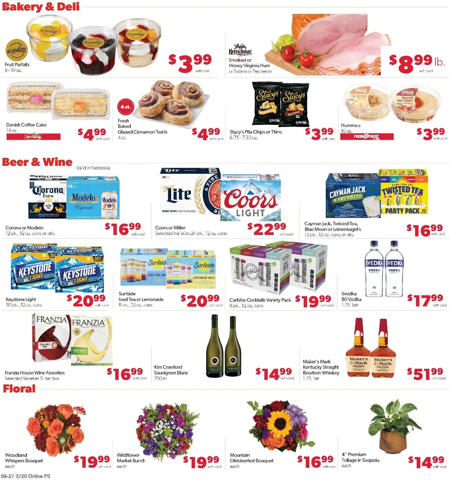 Family Fare Weekly Ad - NE - valid from 09/27/2026 | Page: 8 | Products: Wine, Beer, Fruit, Cocktails