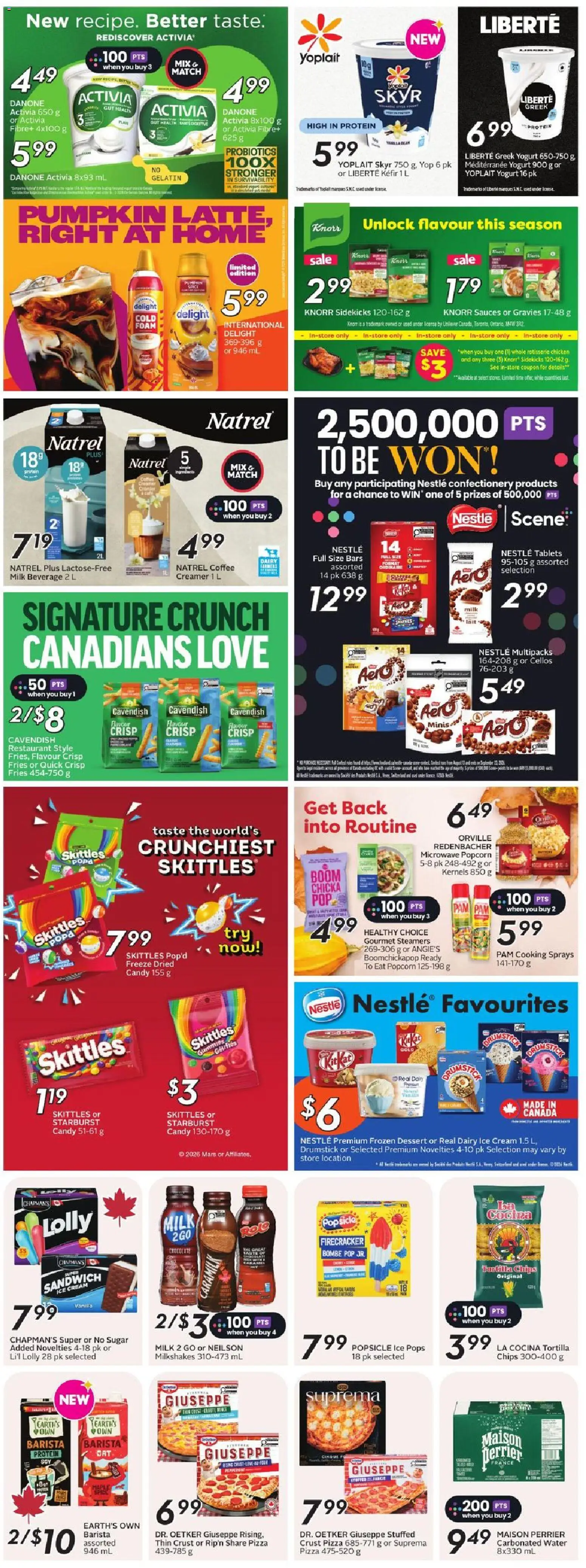 Safeway flyer valid from Sep 17, 2026 | Page: 18 | Products: Cream, Ice cream, Kefir, Protein