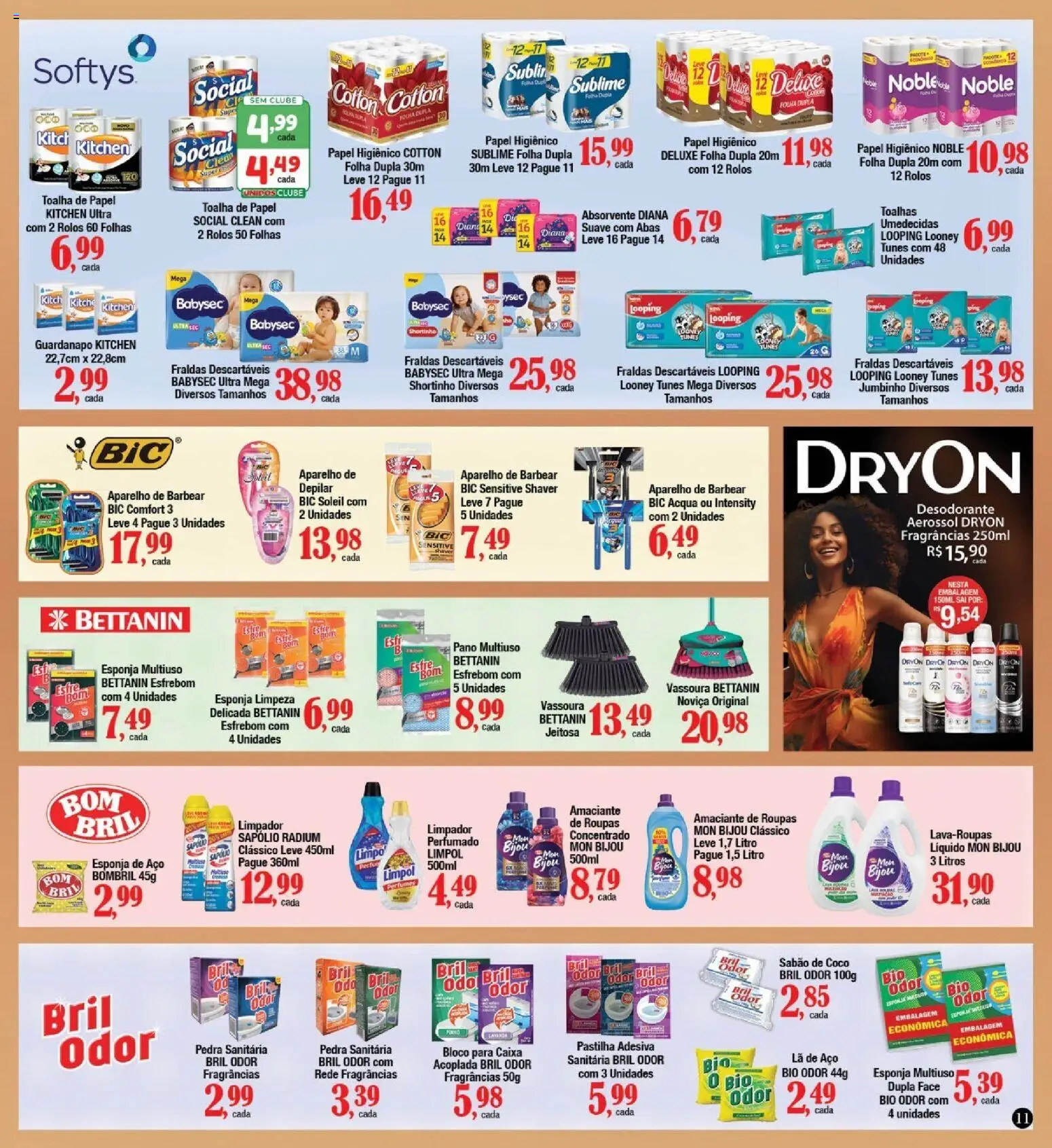 Supermercados Unidos Folheto - válido de 17/07/2026 | Página: 11 | Produtos: Esponja, Perfumes, Papel higiênico, Amaciante