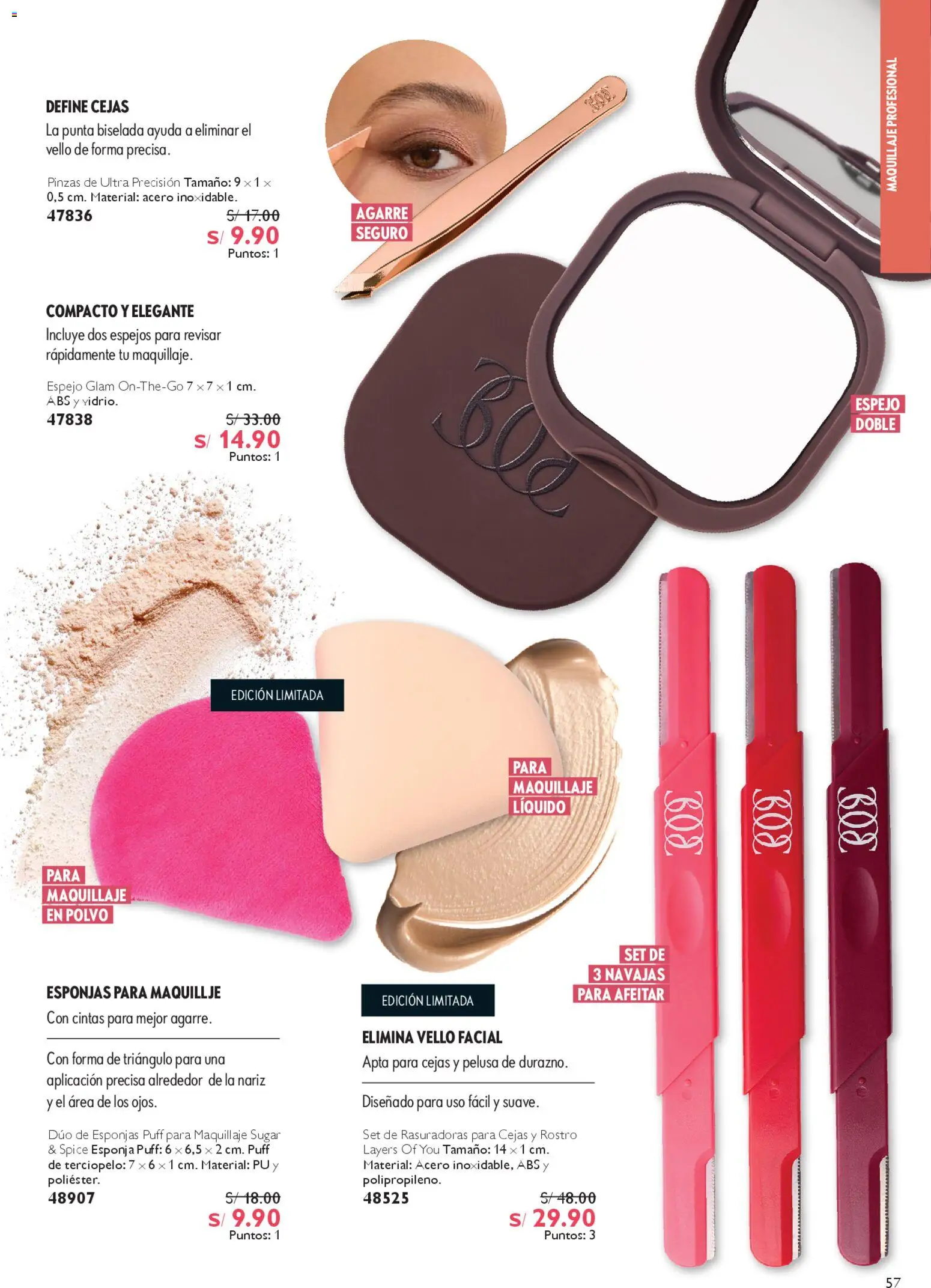 Catálogo Oriflame válido desde 28/03/2026 | Página: 57 | Productos: Esponja, Esponjas, Maquillaje, Polvo