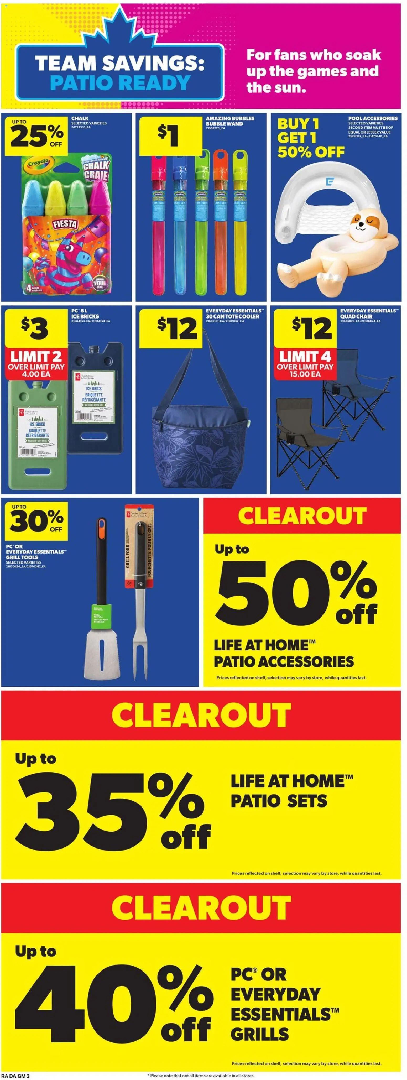 Atlantic Superstore flyer valid from Jul 9, 2026 | Page: 20 | Products: PC, Grill, Chair