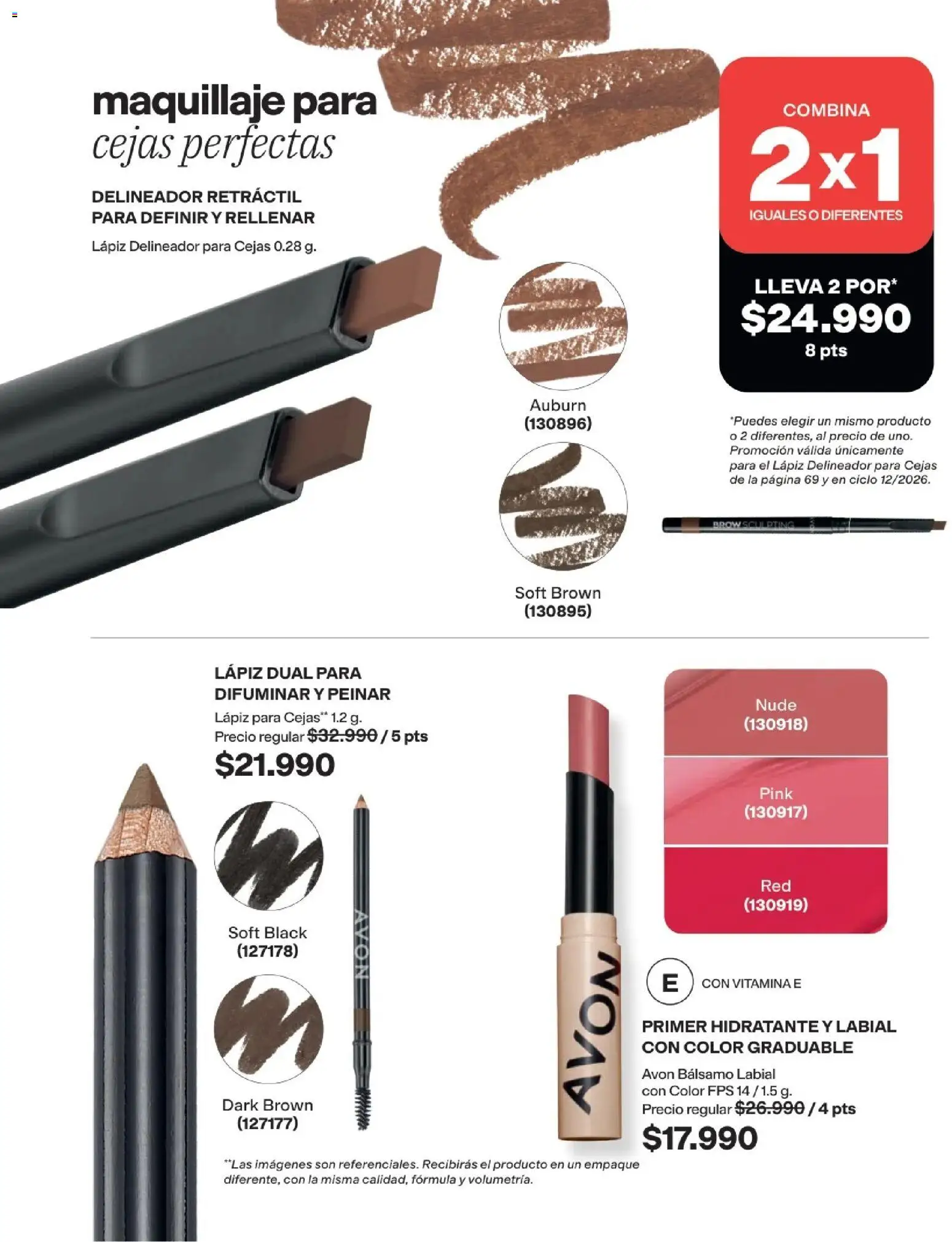 Avon revista - valida desde el 29/07/2026 | Página: 69 | Productos: Bálsamo, Maquillaje, Delineador