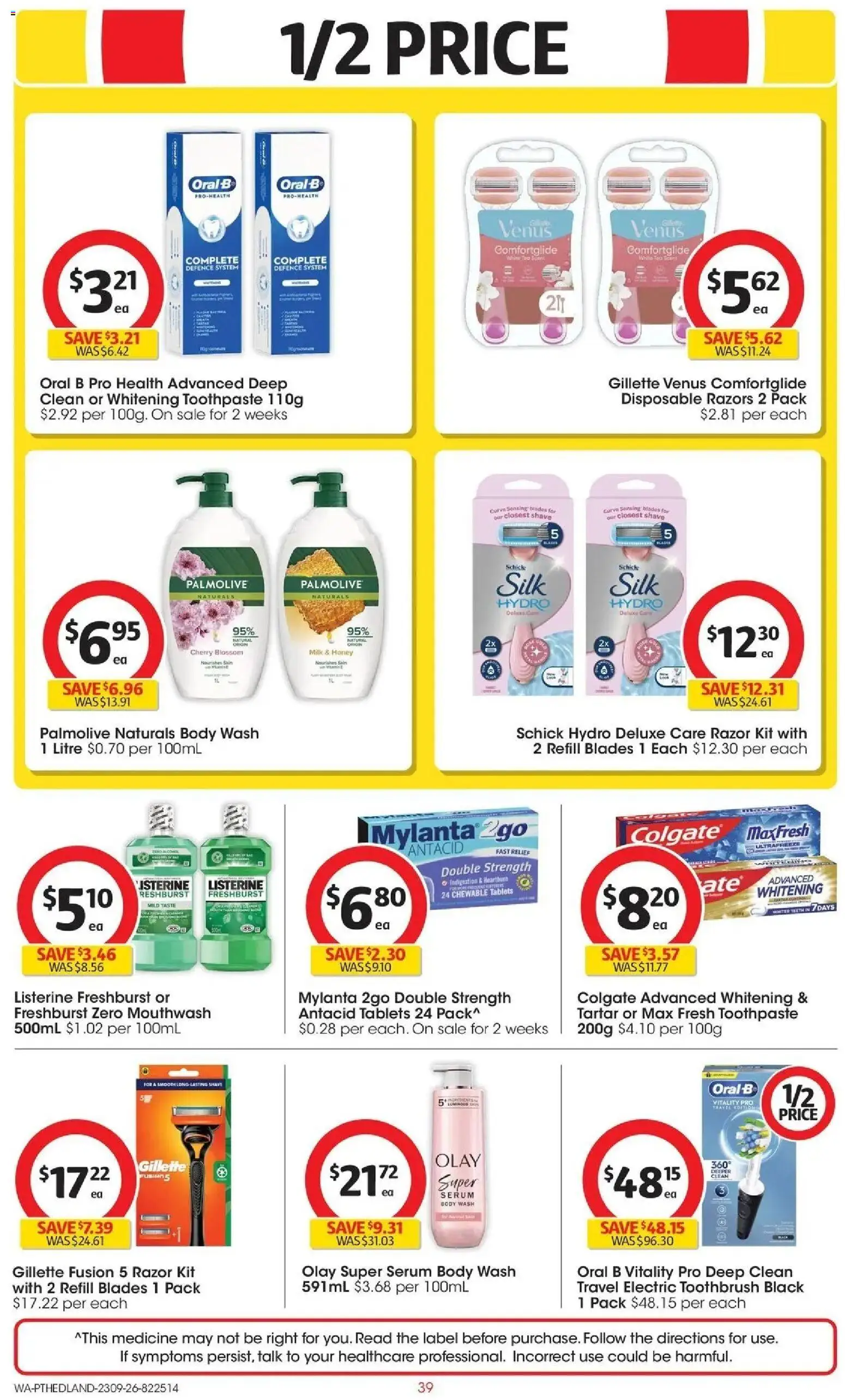 ﻿Coles catalogue valid from 23/09/2026 > Online Australia | Page: 39 | Products: Milk, Honey, Toothpaste, Mouthwash