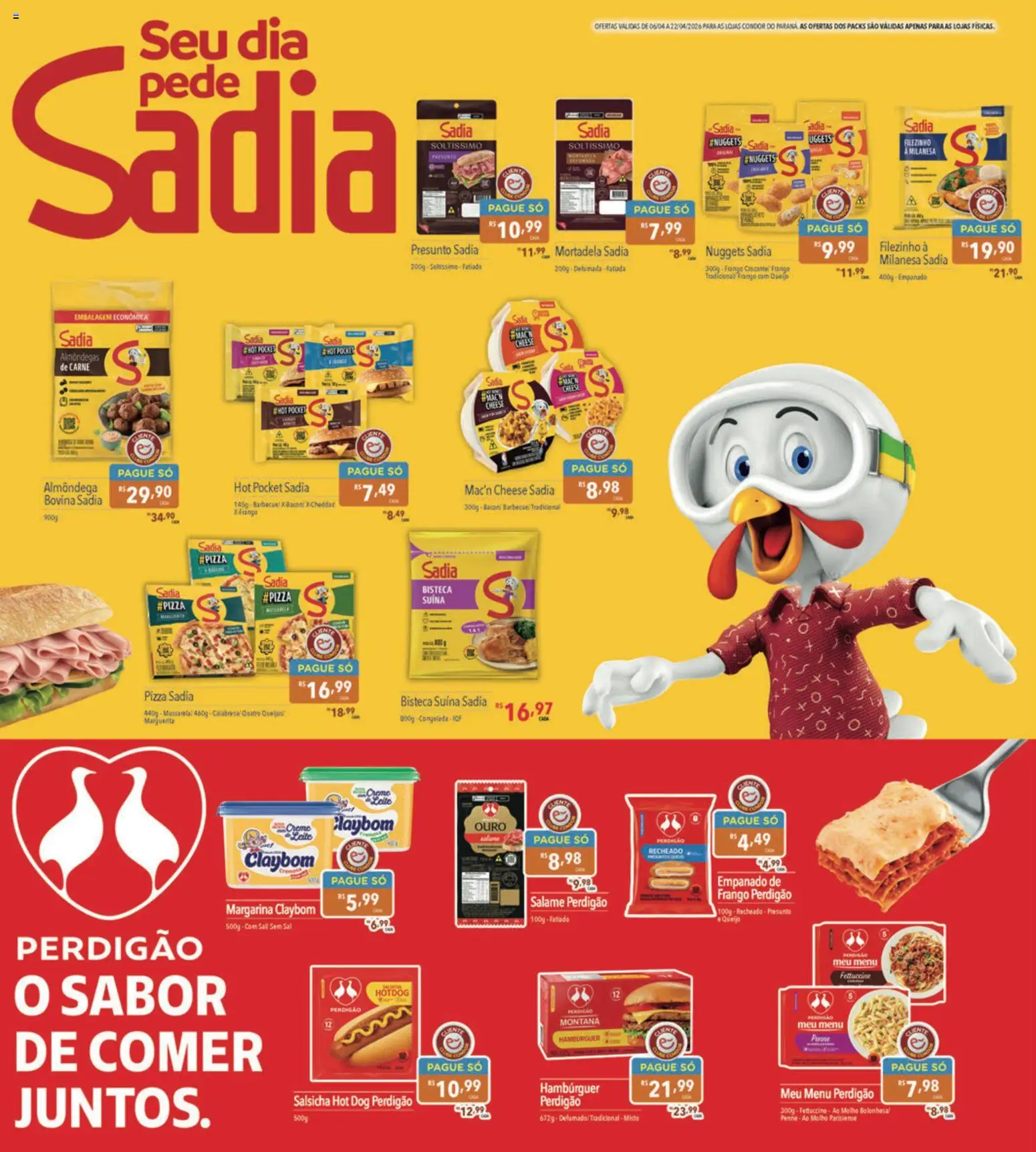 Supermercados Condor Folheto - válido de 06.04.2026 | Página: 14 | Produtos: Queijo, Salame, Creme, Margarina