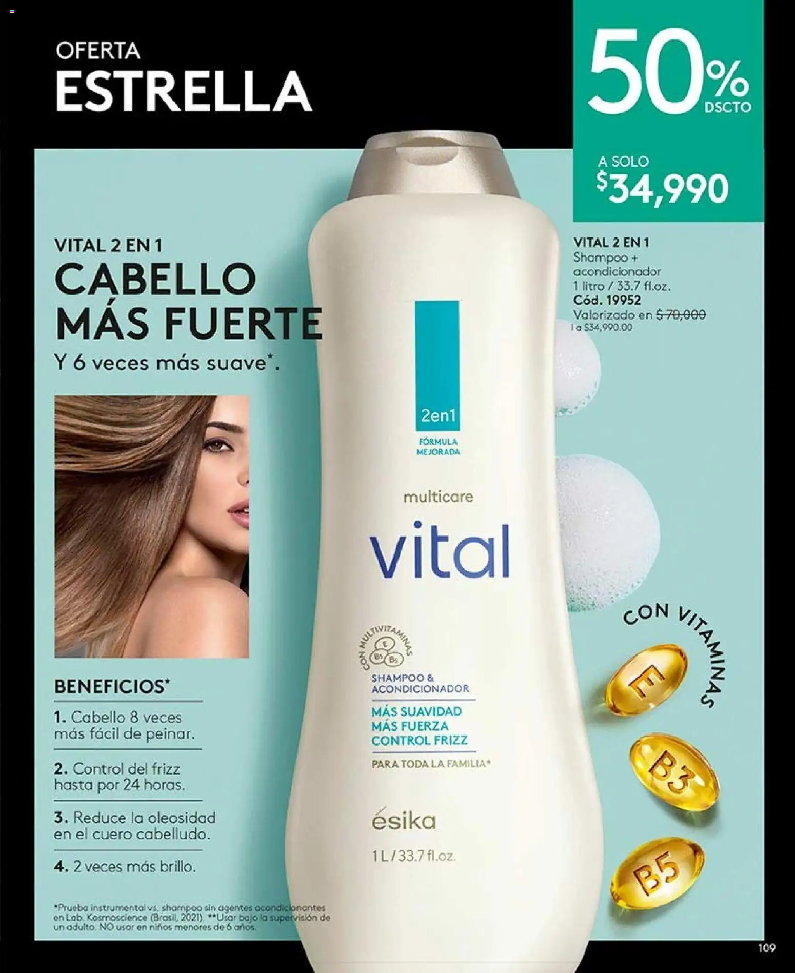 Ésika revista - valida desde el 28/08/2026 | Página: 109 | Productos: Bajo, Shampoo, Acondicionador