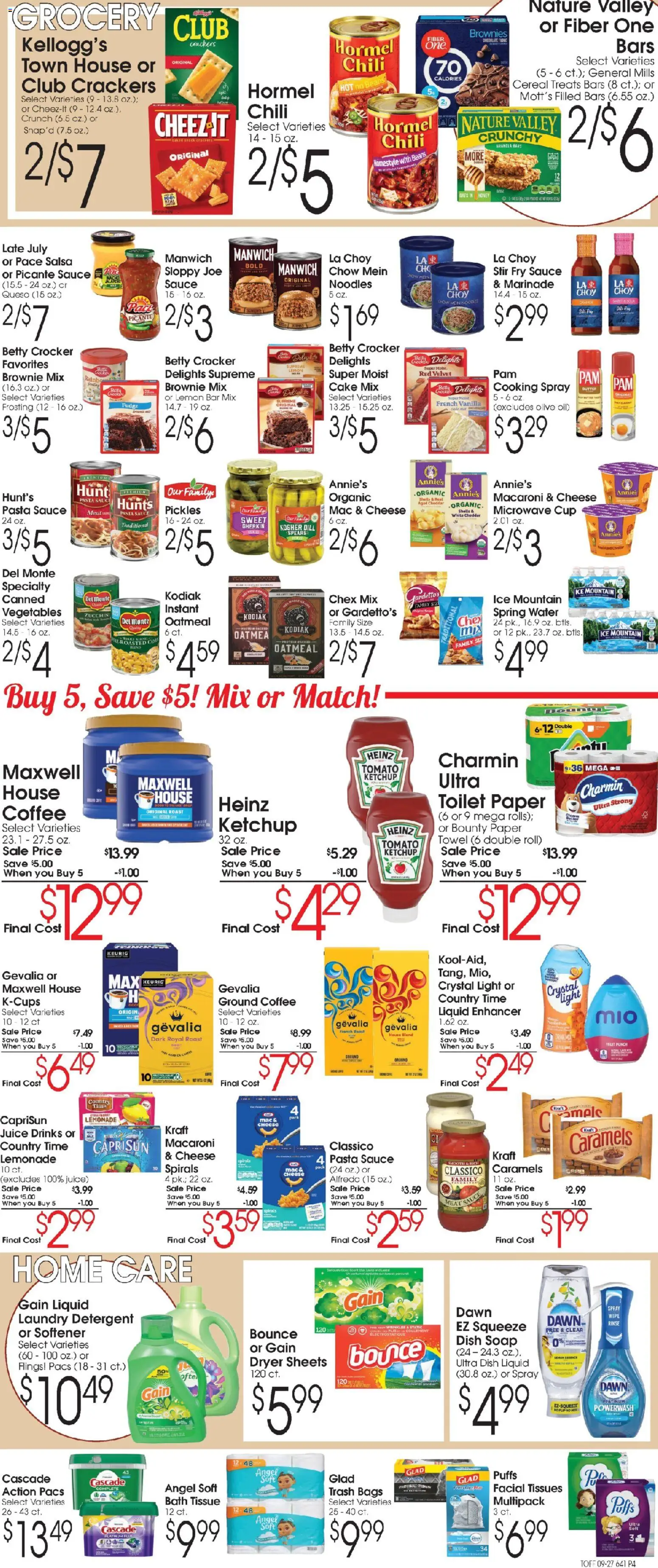 Family Fare Ad - valid from 09/27/2026 | Page: 4 | Products: Meat, Cooking spray, Sauce, Lemonade