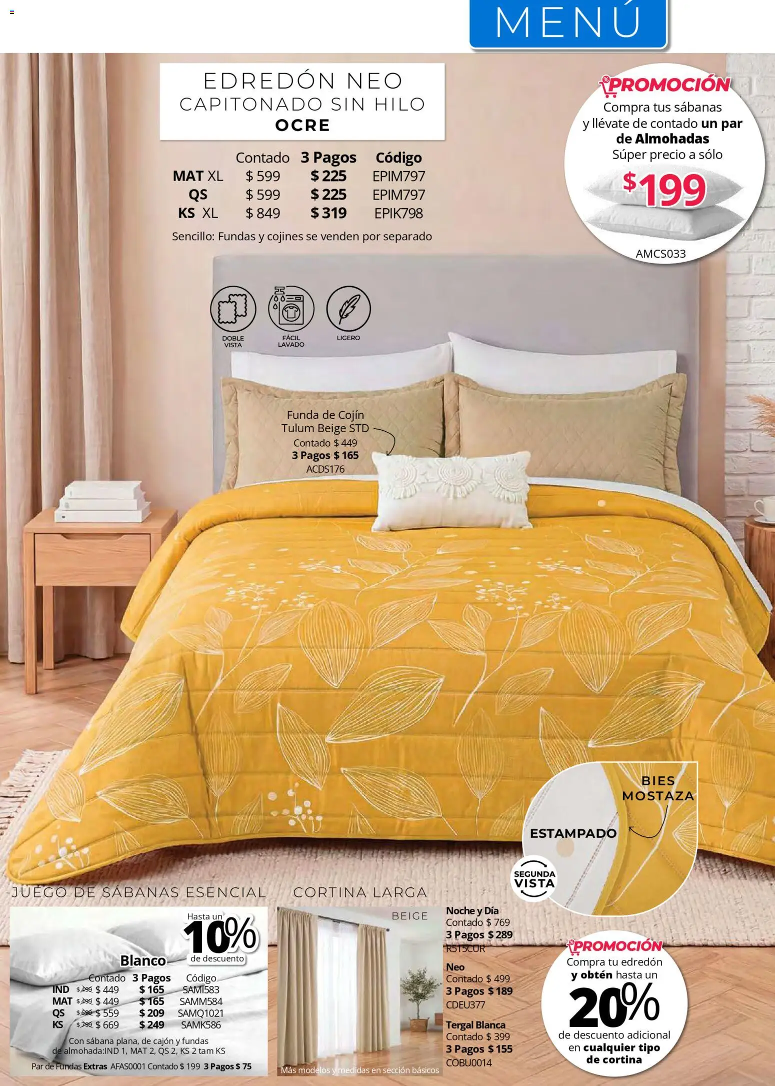 Colchas Concord catálogo Folleto in México