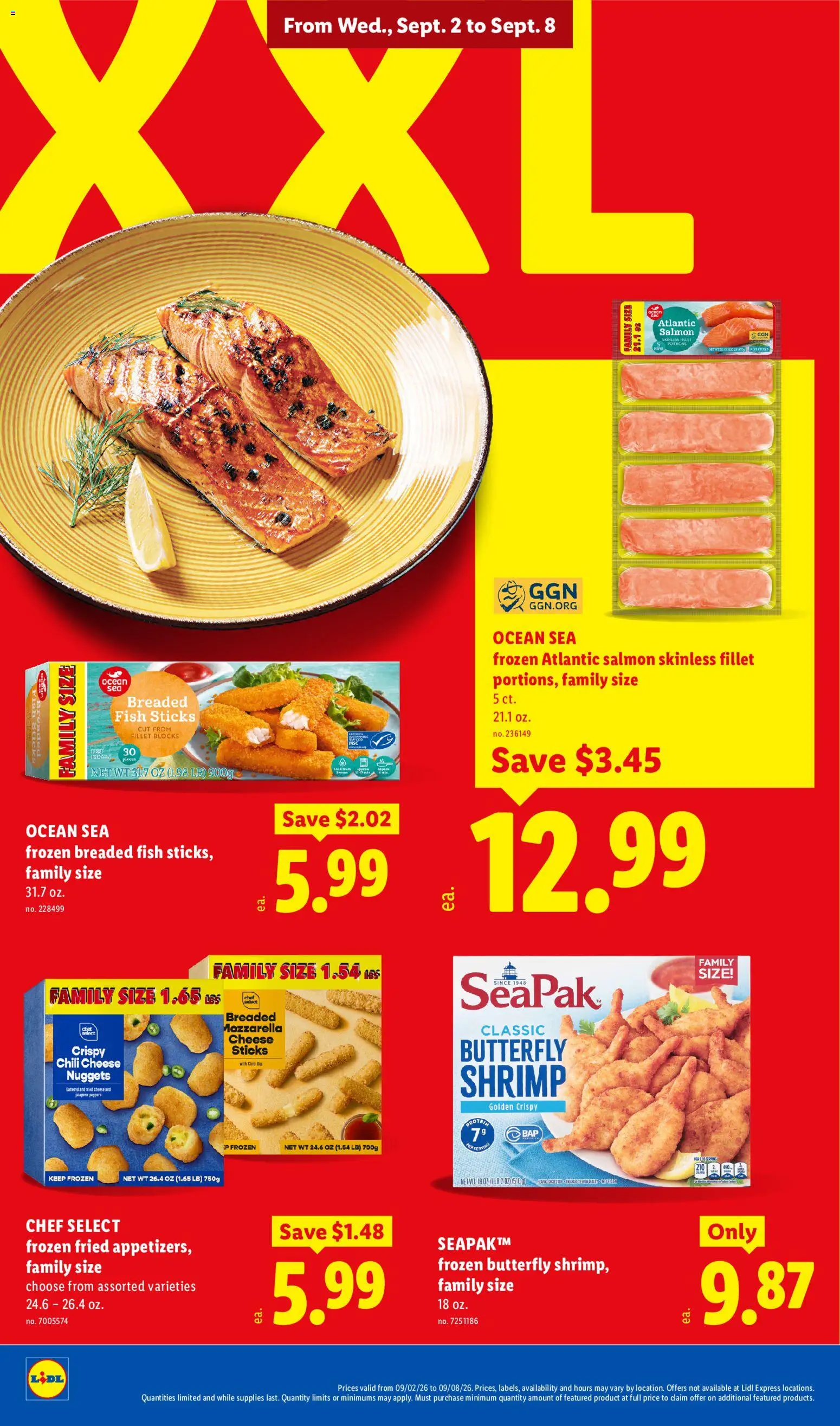 Lidl Weekly Ad - valid from 09/02/2026 | Page: 18 | Products: Fish sticks, Fried cheese, Mozzarella, Chili