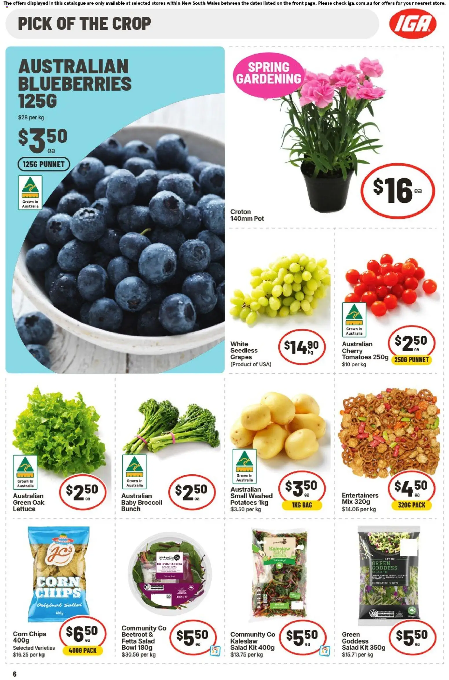 IGA catalogue - valid from 16/09/2026 | Page: 11 | Products: Corn, Lettuce, Tomatoes, Potatoes