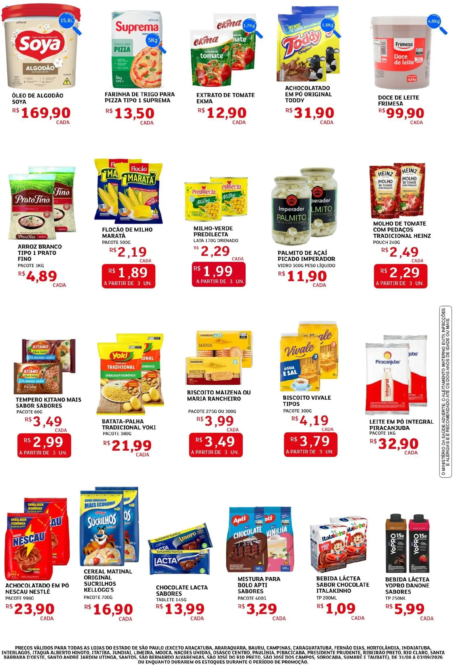 Assaí Atacadista Folheto - válido de 31/08/2026 | Página: 2 | Produtos: Leite, Arroz, Bebida, Leite em pó