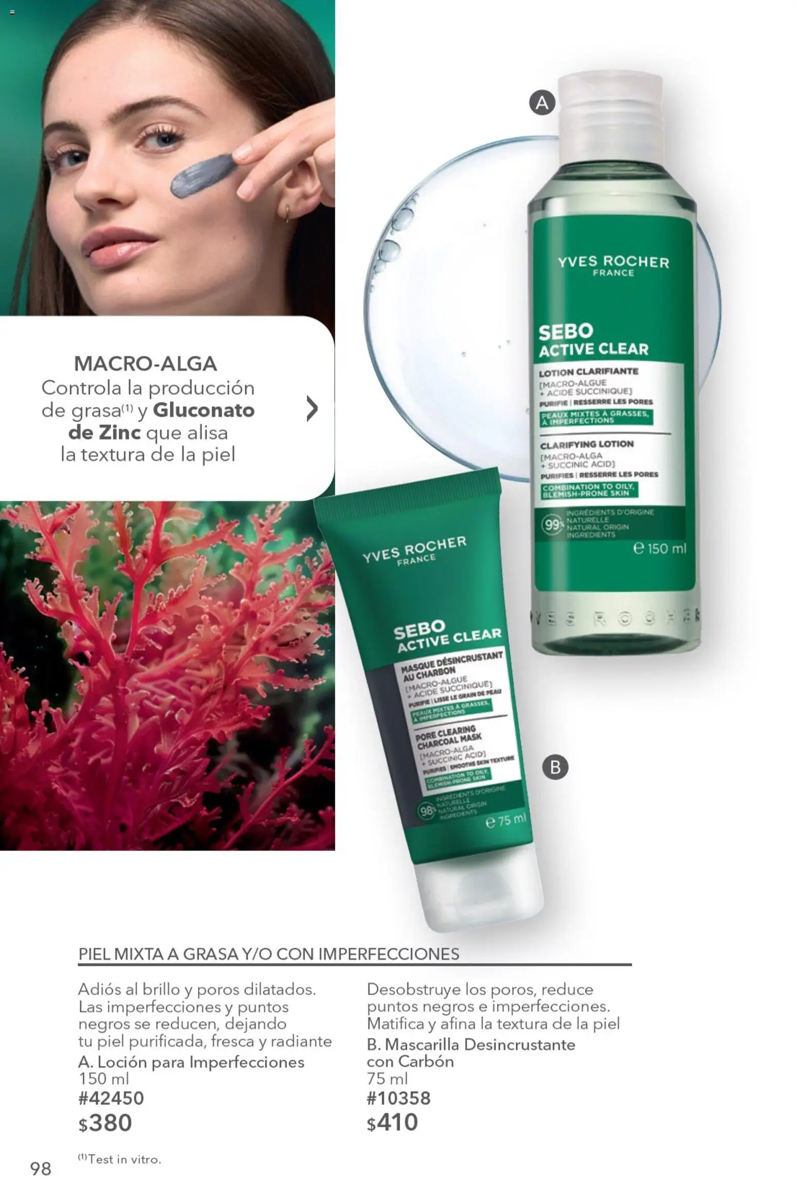 Nuevas ofertas de Yves Rocher válidas en toda la República Mexicana desde el 04/08/2026. ¡Encuentra las mejores ofertas en Yves Rocher campaña 11 2026! | Página: 102 | Productos: Brillo, Loción, Radiante, Mascarilla