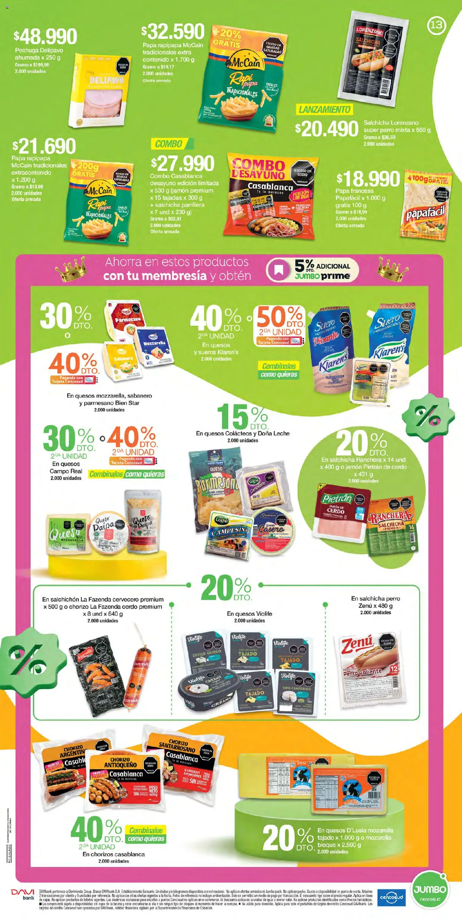 Jumbo revista - valida desde el 24/09/2026 | Página: 13 | Productos: Peso, Sobre, Queso, Jamón