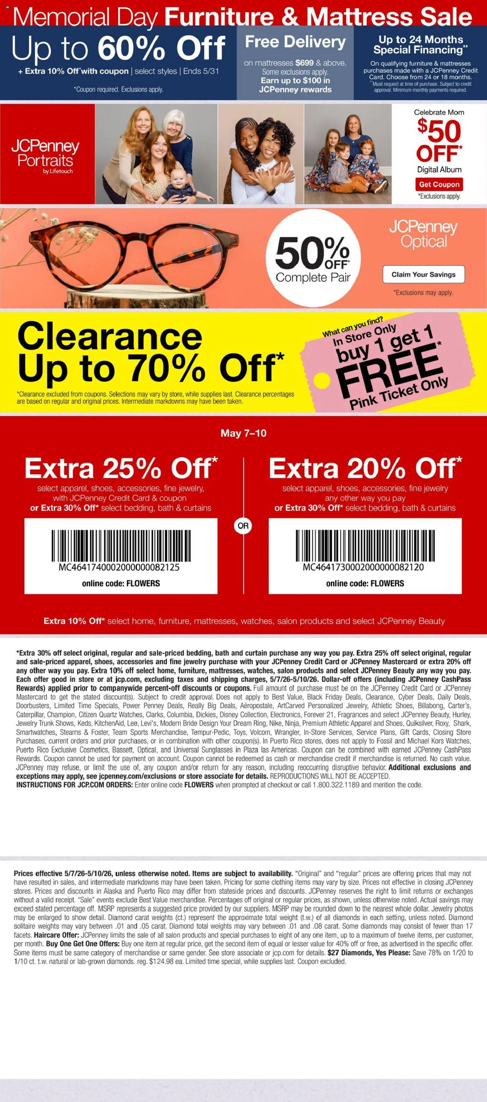 JCPenney Weekly Ad - valid from 07.05.2026 | Page: 9 | Products: Mattress, Bath, Weight