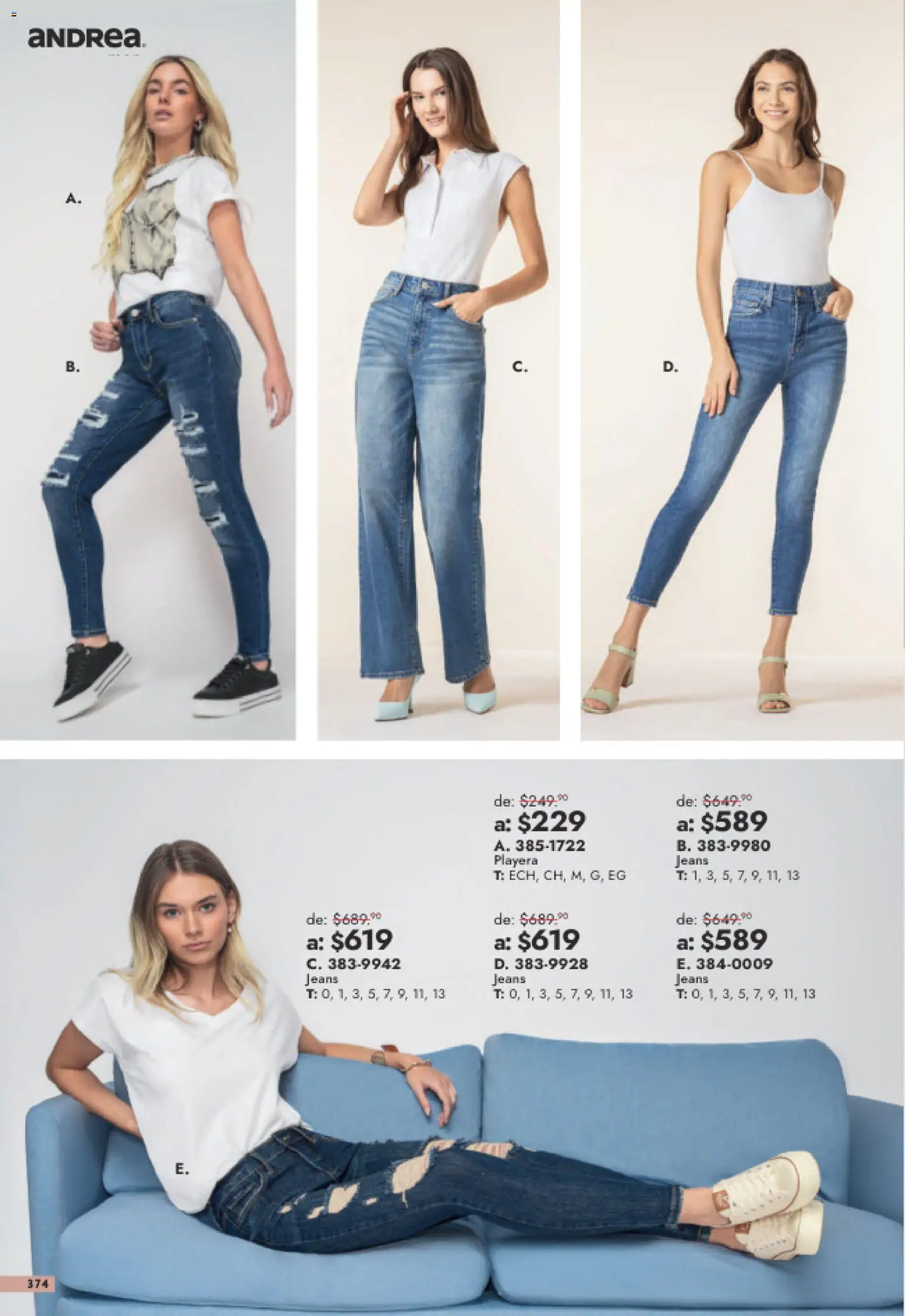 Nuevas ofertas de Andrea válidas en toda la República Mexicana desde el 26/07/2026. ¡Encuentra las mejores ofertas en Andrea catálogo Outlet! | Página: 374