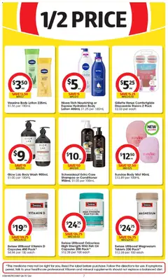 Preview of Coles catalogue - valid from 08/07/2026 | Page: 7 | Products: Lotion, Fish, Body lotion, Tablets