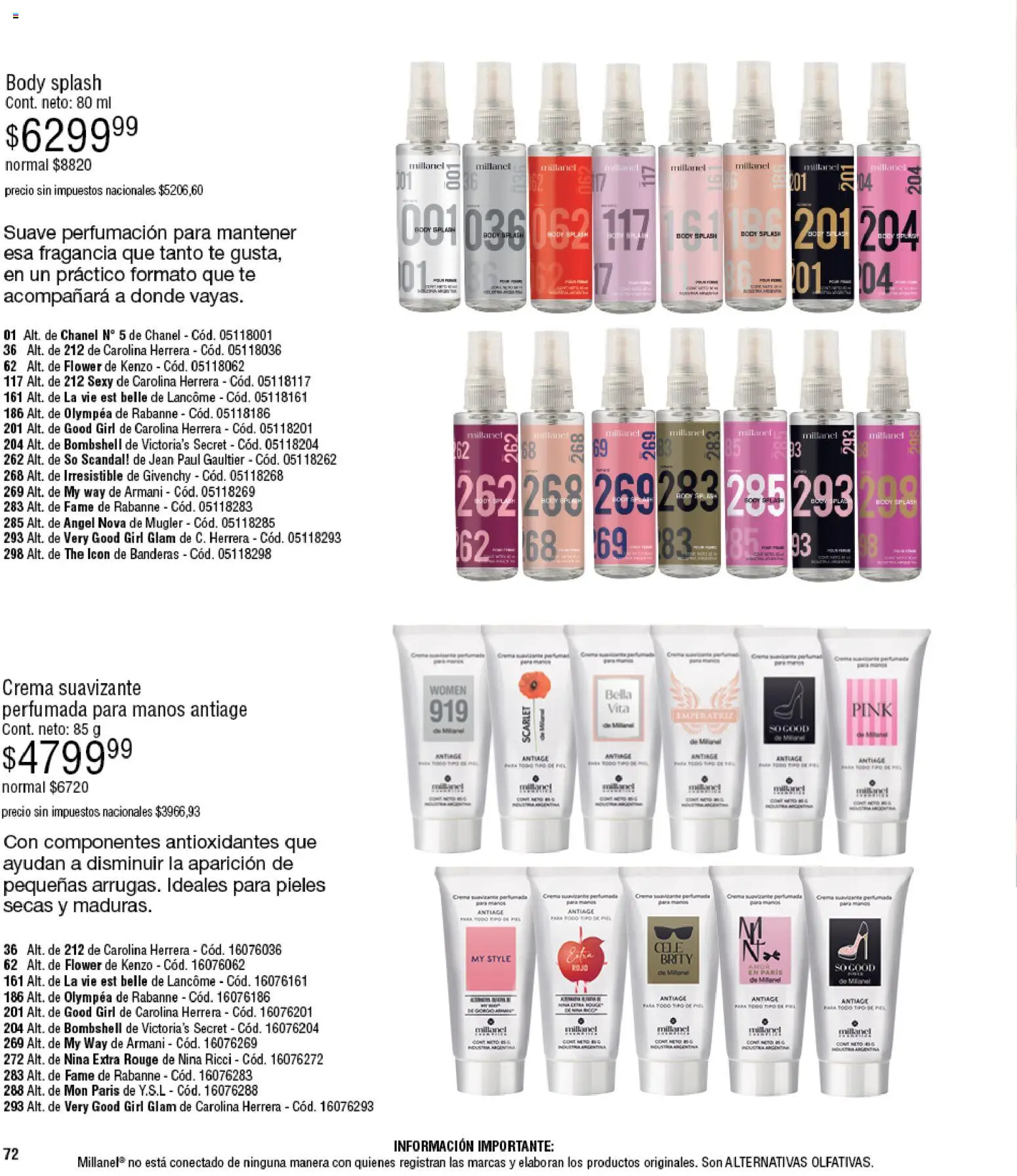 Millanel - Catálogo │ válido desde el 25.05.2026 | Página: 72 | Productos: Jean, Body, Fragancia, Suavizante