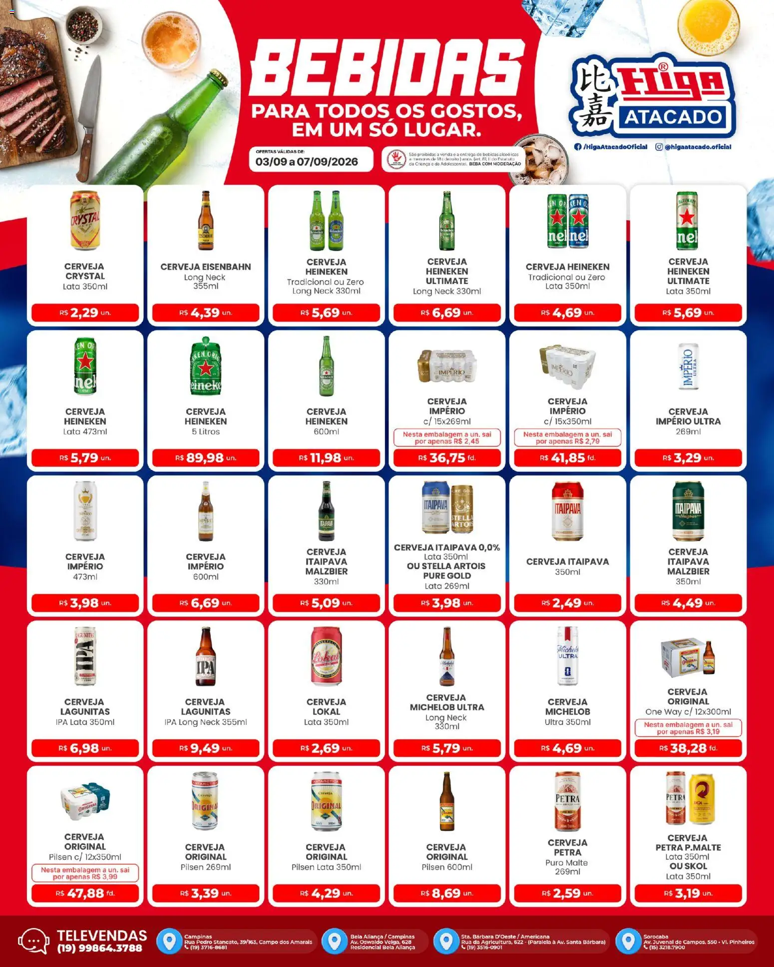 Higa Atacado Folheto - válido de 03/09/2026 | Página: 2 | Produtos: Aliança, Cerveja, Heineken, Sal