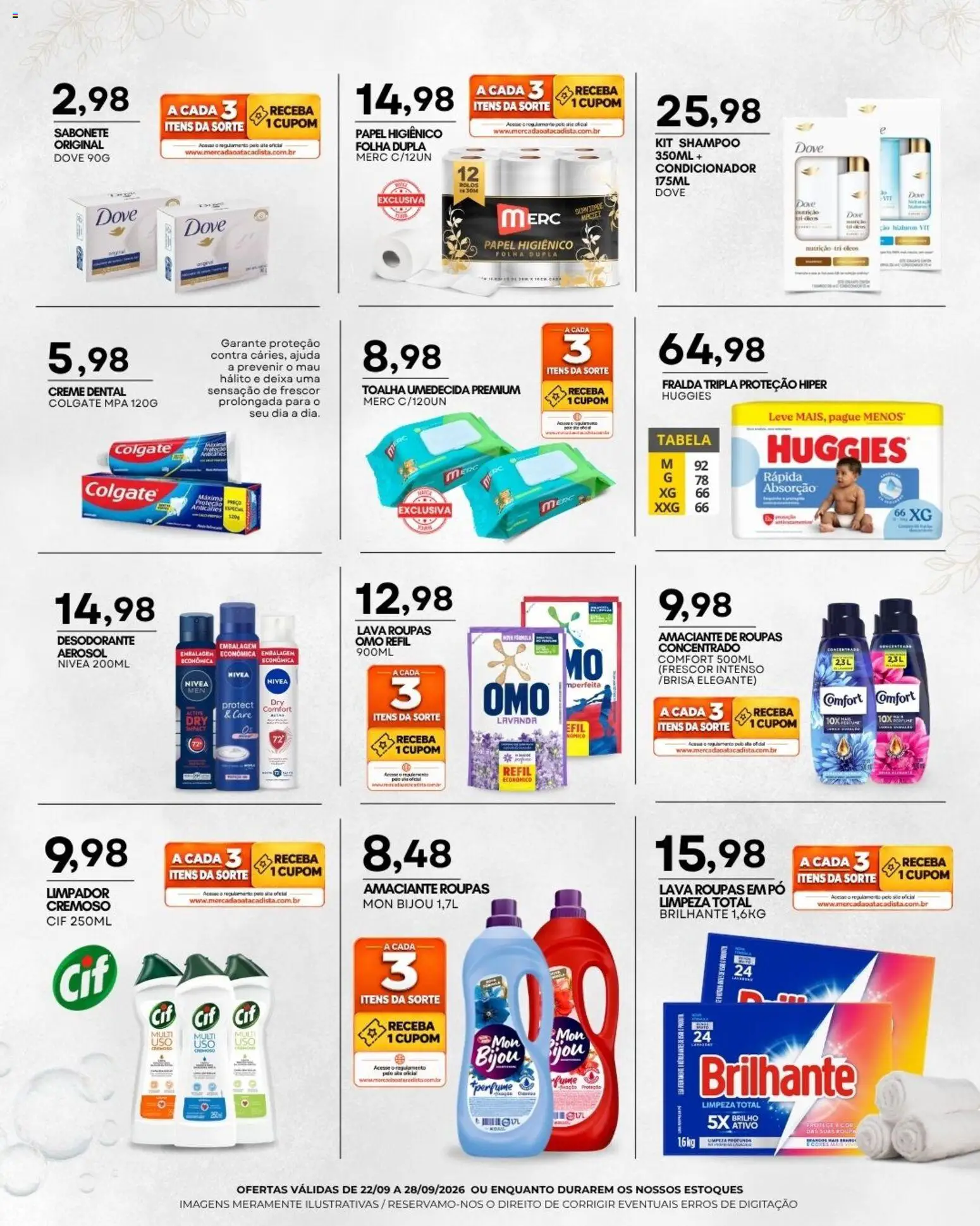 Mercadão Atacadista Folheto - válido de 22/09/2026 | Página: 11 | Produtos: Palmito, Vinagre, Mesa, Azeite de oliva