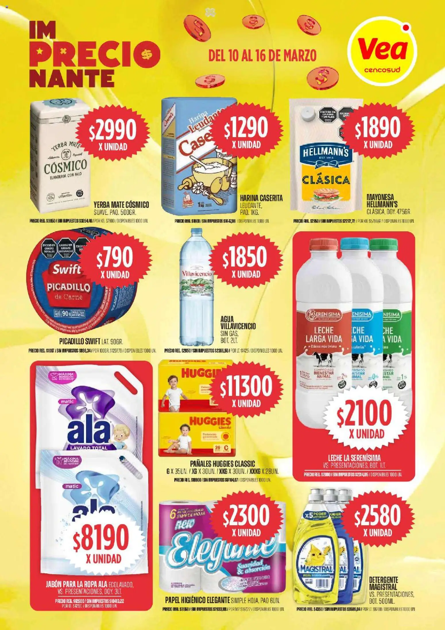 Vea - Oferta imPRECIOnante │ válido desde el 10.03.2026 | Página: 2 | Productos: Papel higiénico, Agua, Picadillo, Pañales