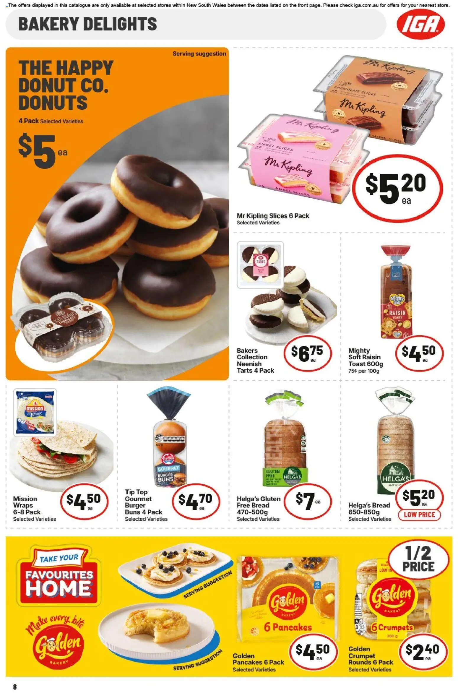 IGA catalogue - valid from 06.05.2026 | Page: 9 | Products: Crumpets, Bread, Chocolate, Bakery