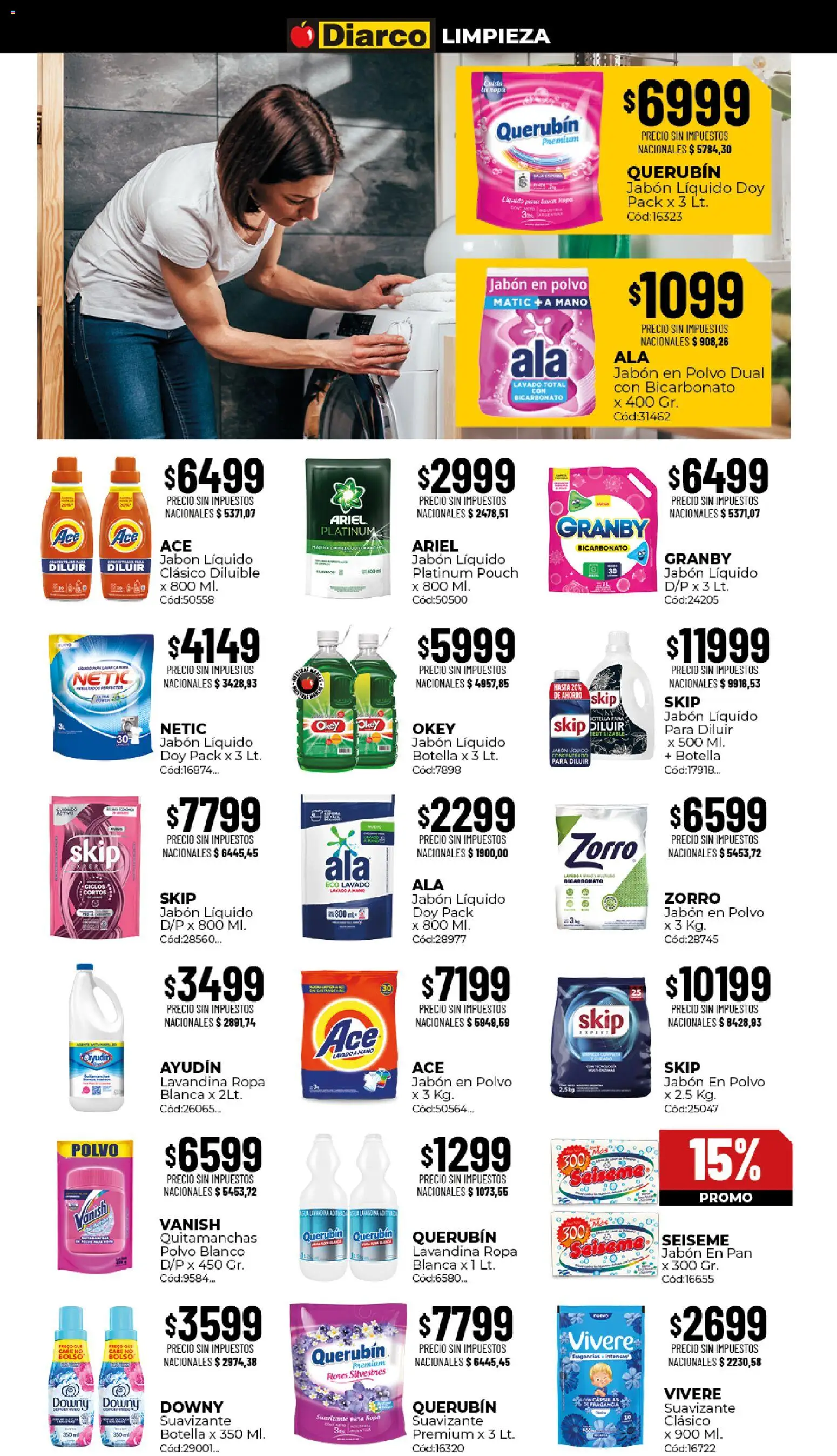 Diarco - Ofertas Santiago Del Estero │ válido desde el 24/08/2026 | Página: 17 | Productos: Polvo, Jabón, Jabón en polvo, Ropa